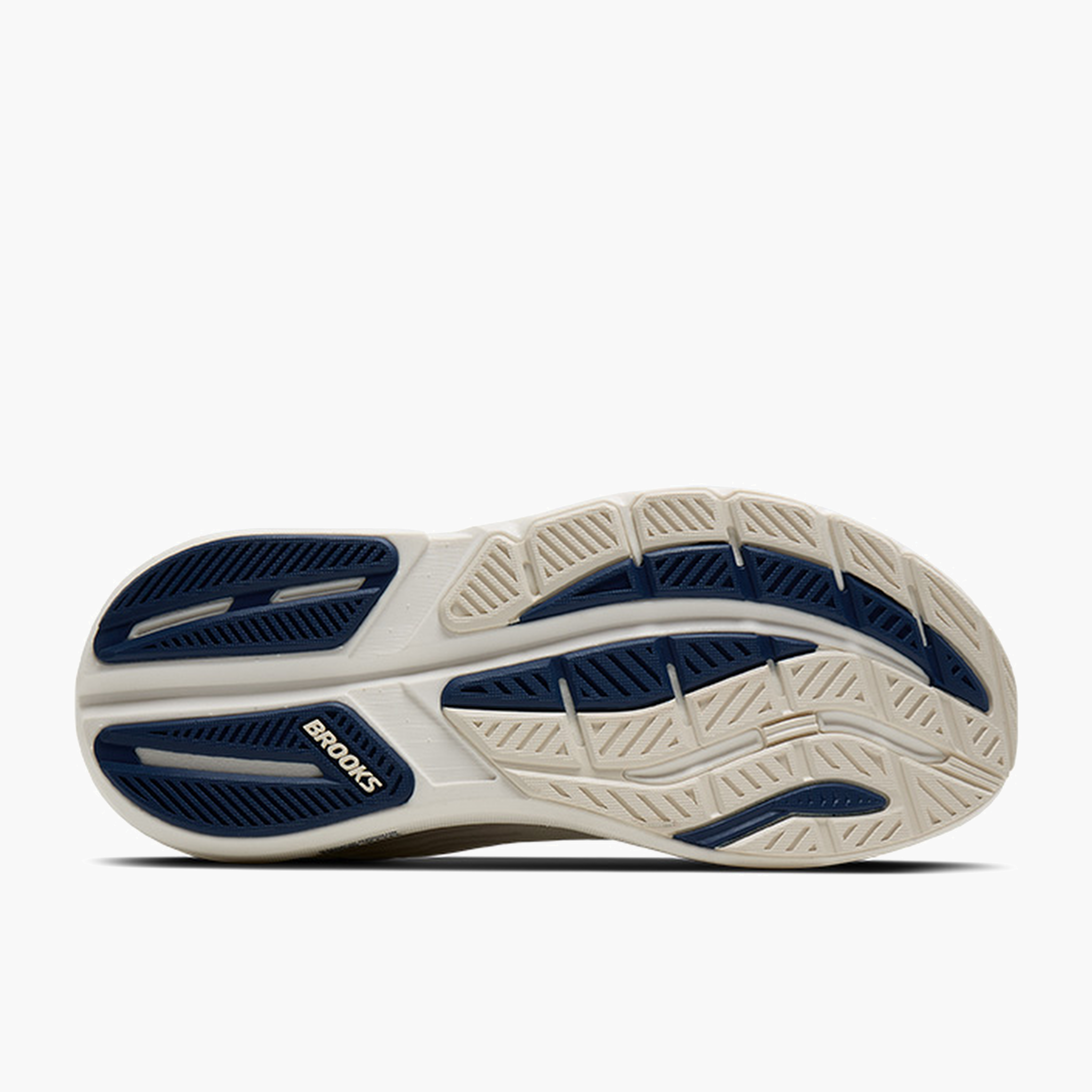 Sole angle shot of Men's Ghost Max 3 in Coconut / Chateau / Navy