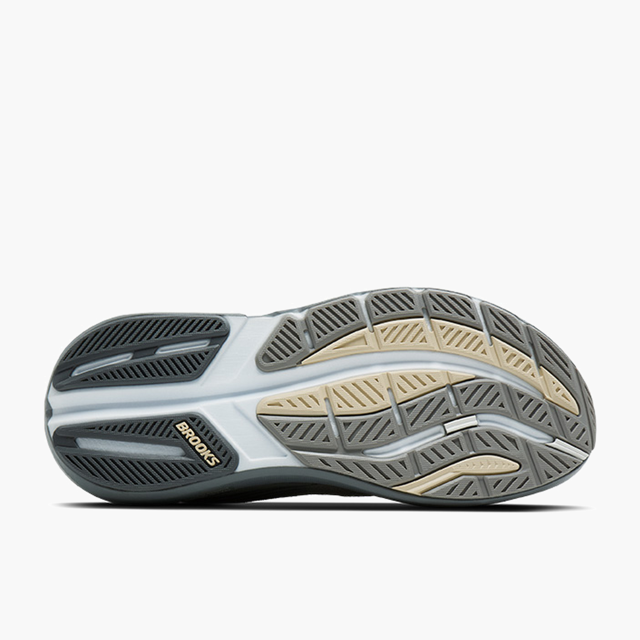 Sole angle shot of Men's Ghost Max 3 in Rockridge / Poppyseed / Sand