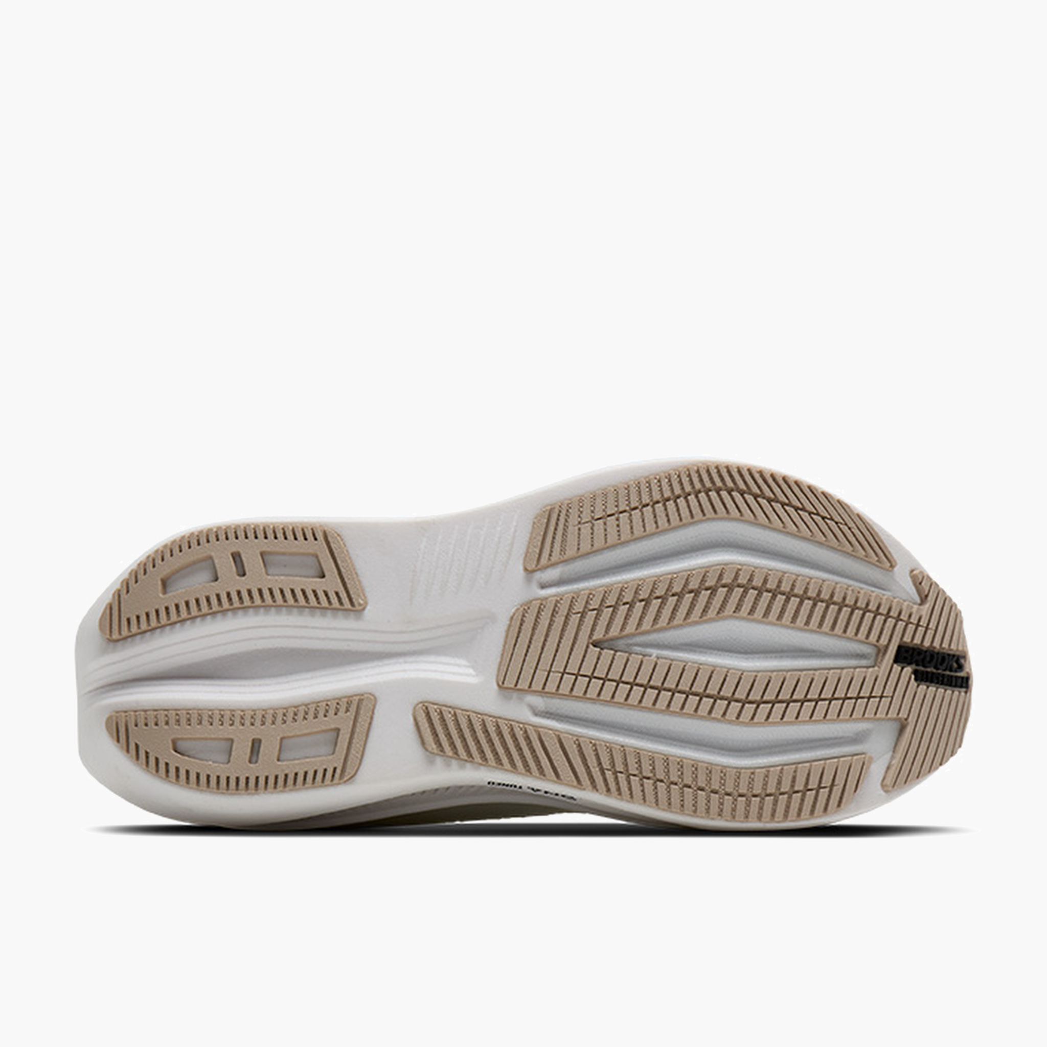 Sole angle shot of Men's Glycerin Max 2 in White / Black / Chateau Gray