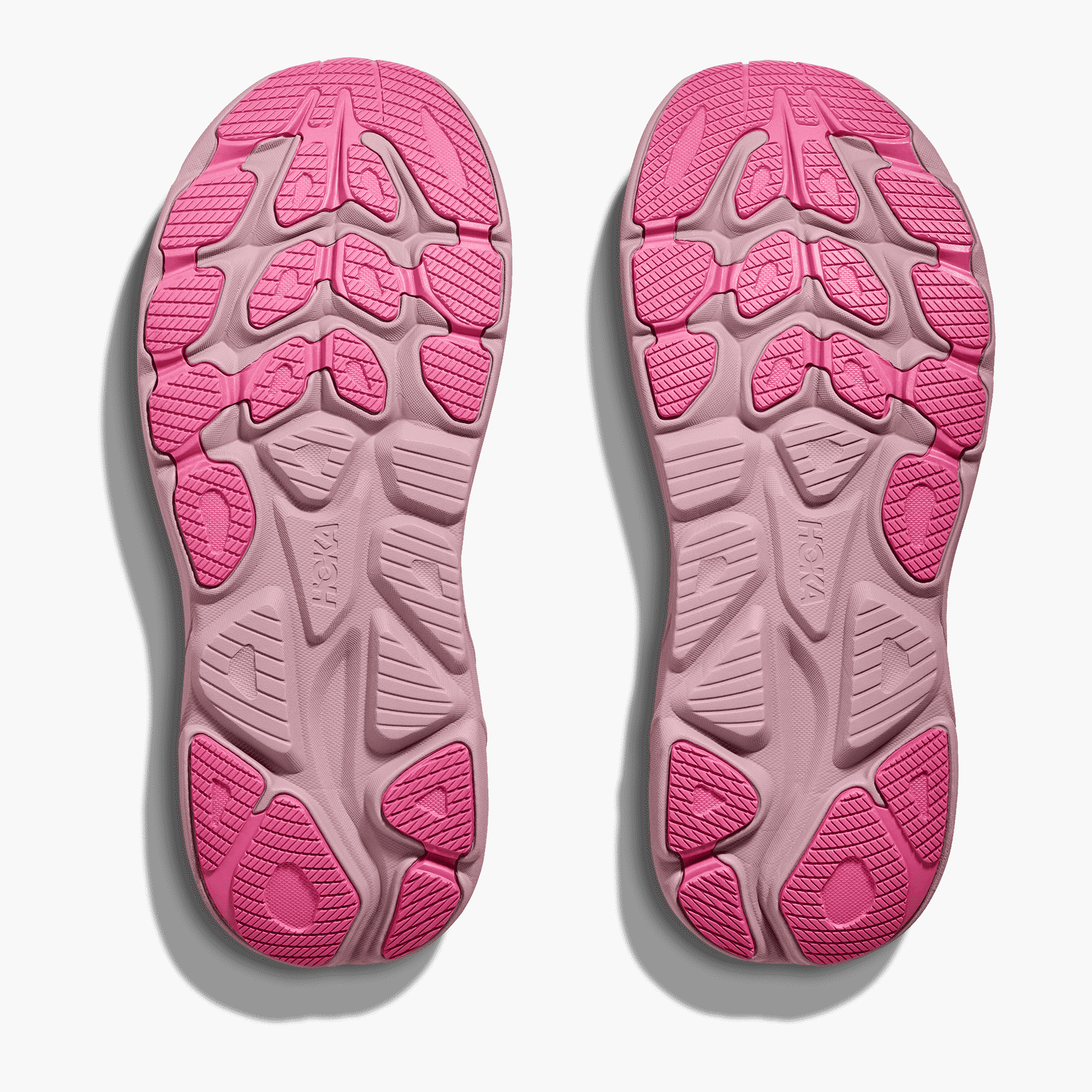 Sole angle shot of Women's Clifton 10 in Rose Cream / Dried Rose