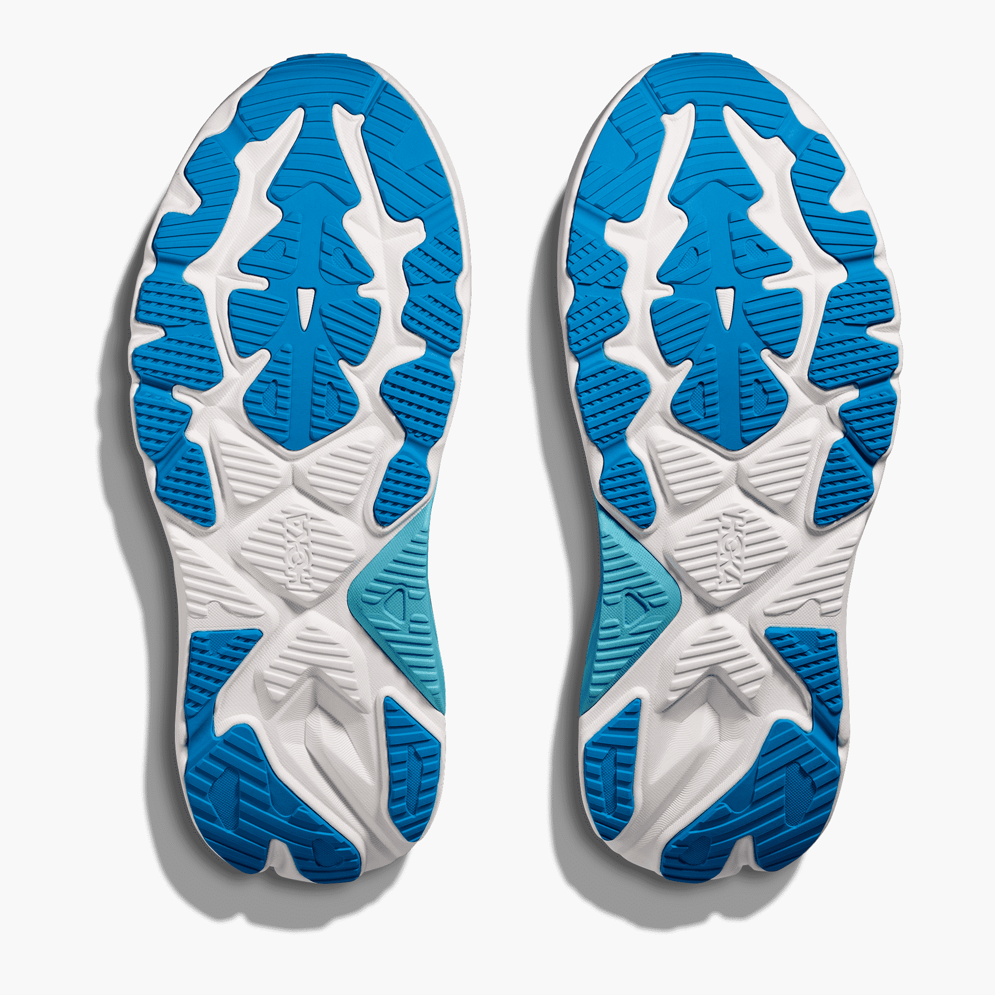 Sole angle shot of Men's Arahi 8 in Black / Skyward Blue