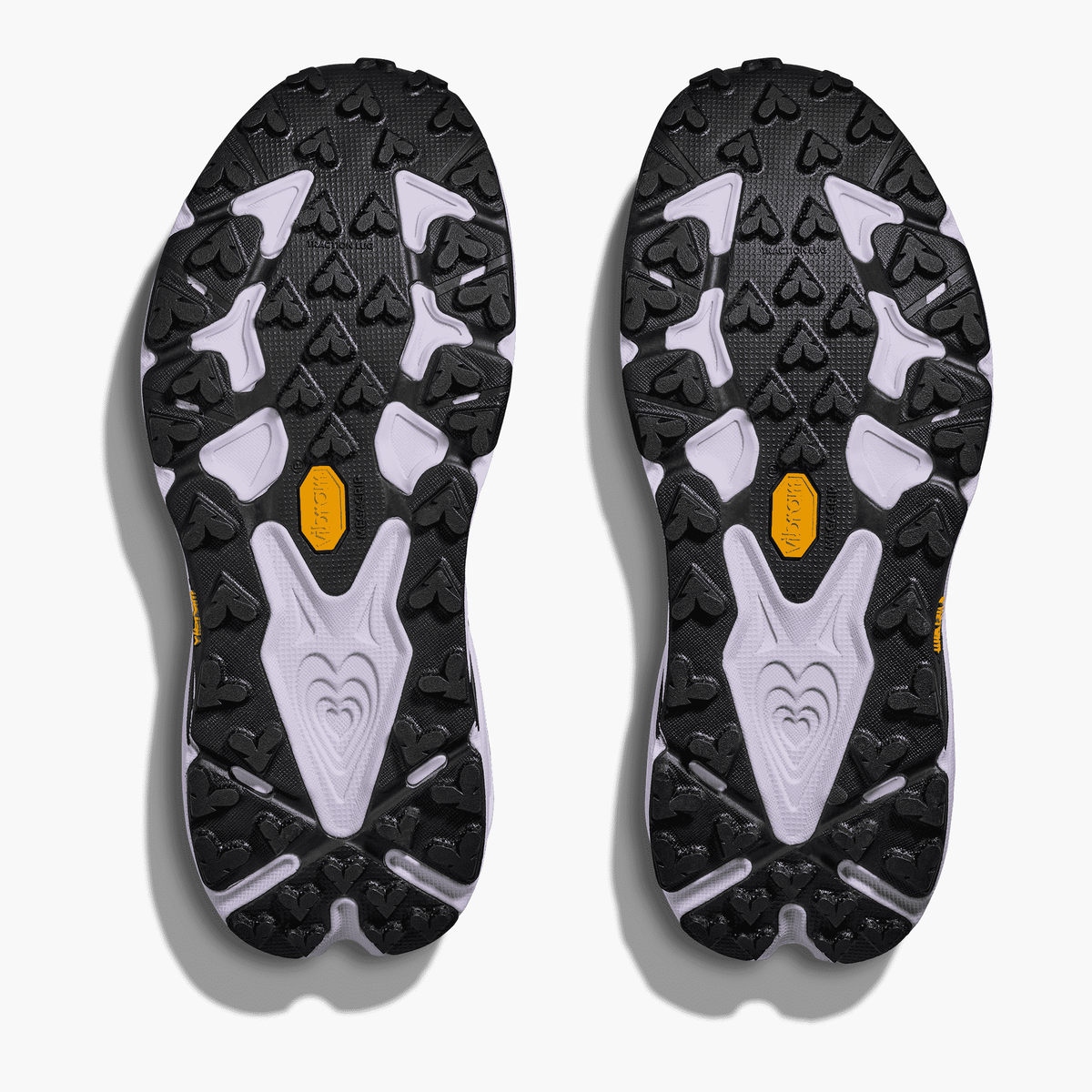 Sole angle shot of Women's Speedgoat 7 in Berry Jam / Starlight Glow
