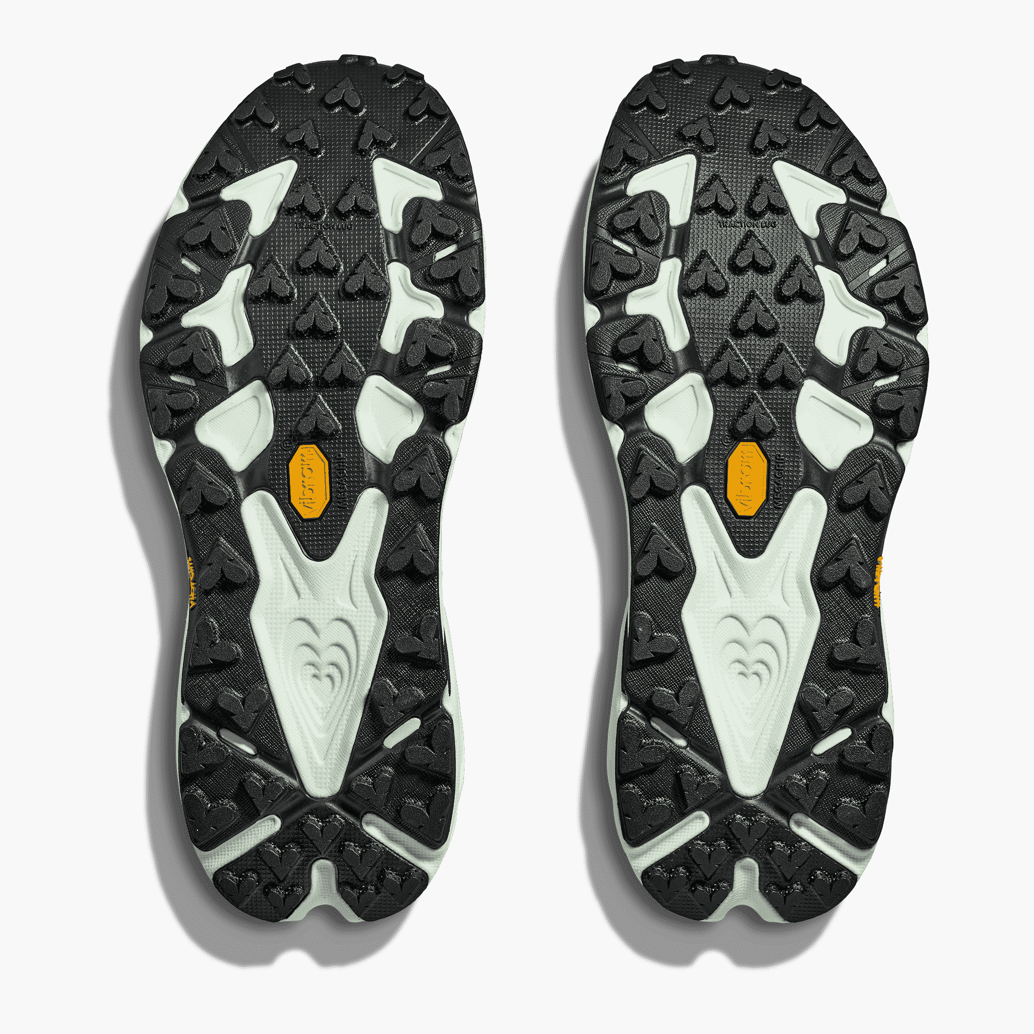 Sole angle shot of Men's Speedgoat 7 in Bay Leaf / Sea Glass