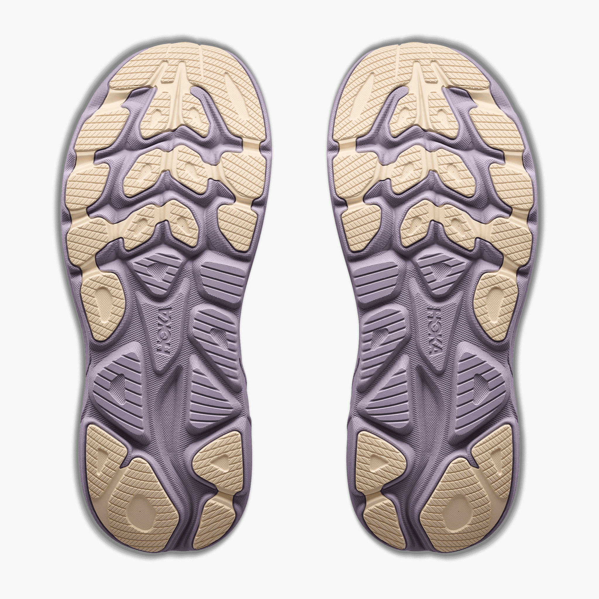 Sole angle shot of Women's Clifton 11 in Stardust / Mellow Lilac