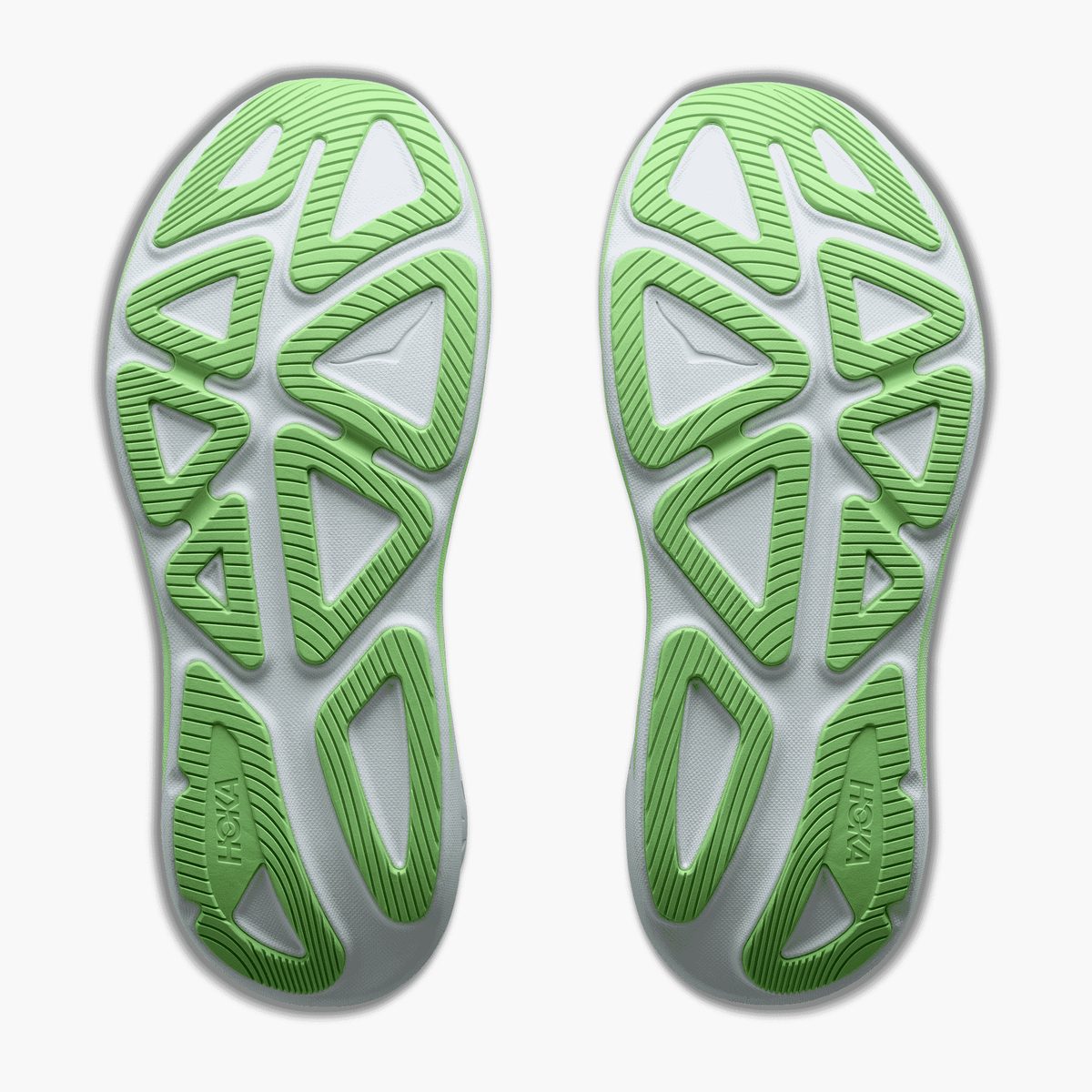 Sole angle shot of Women's Clifton Pro in Cosmic Grey / Neon Yuzu