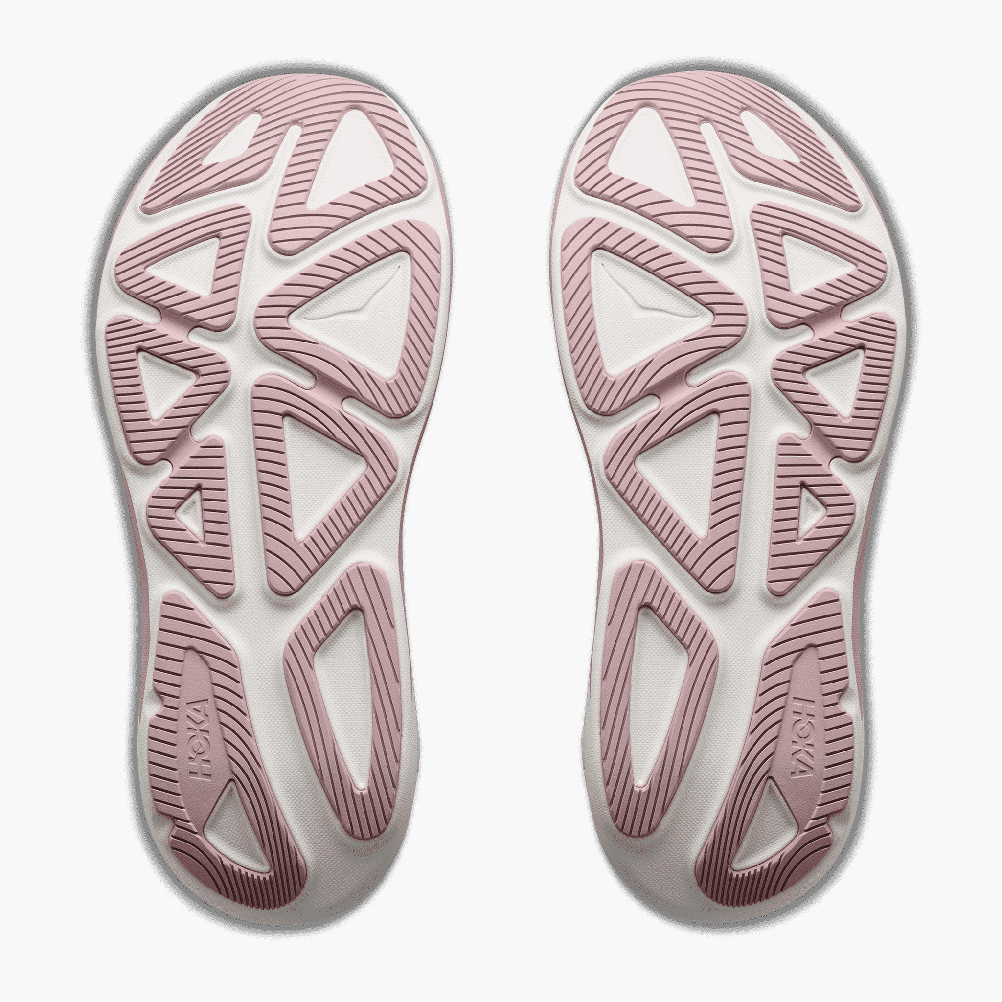 Sole angle shot of Women's Clifton Pro in Alabaster / Pink Opal