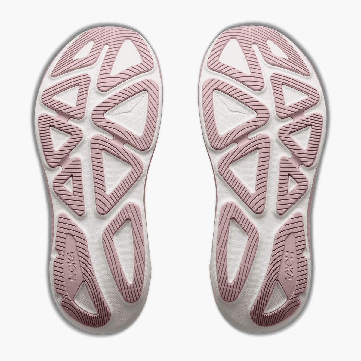 Sole angle shot of Women's Clifton Pro in Alabaster / Pink Opal