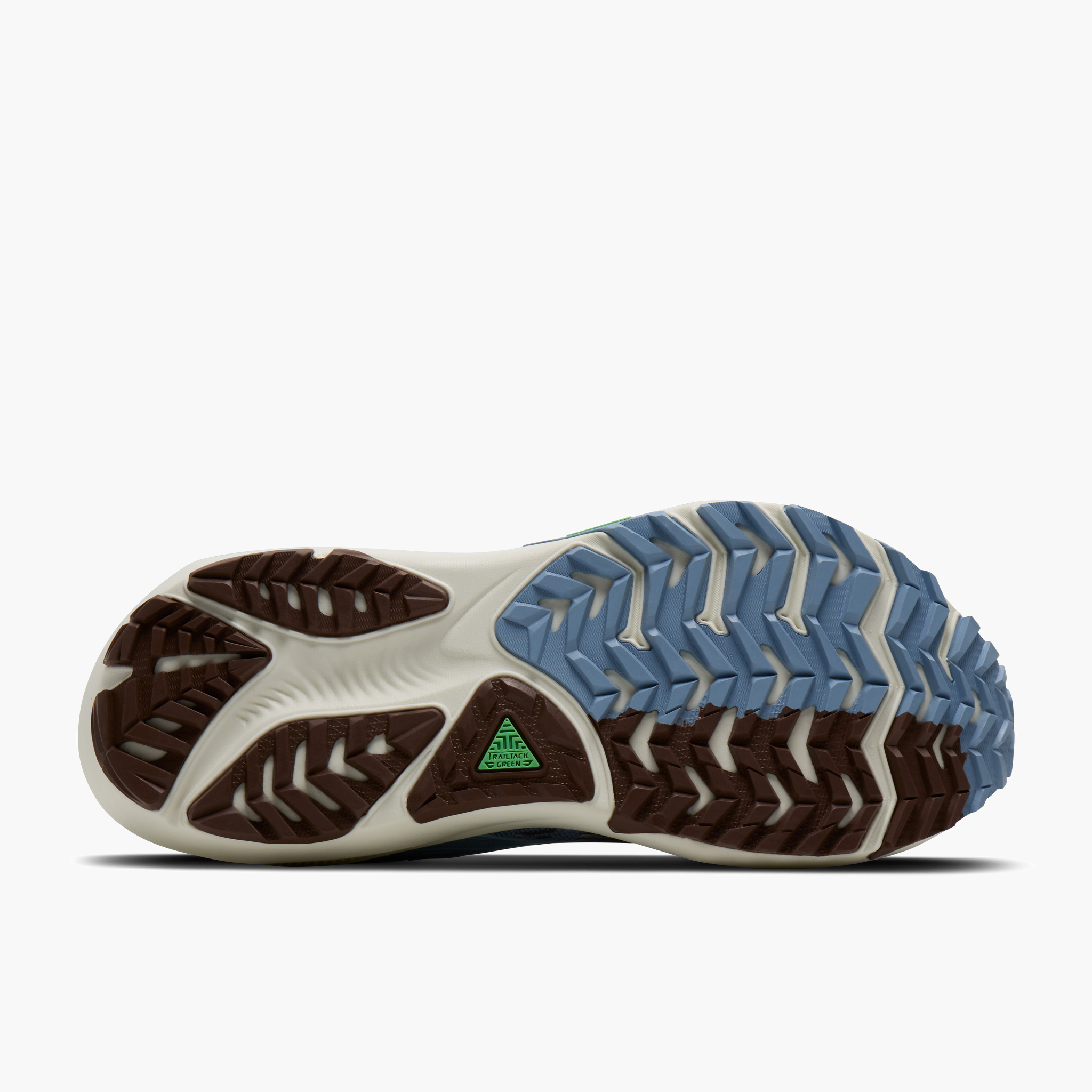 Sole angle shot of Women's Ghost Trail in Blue / Blue / Brown