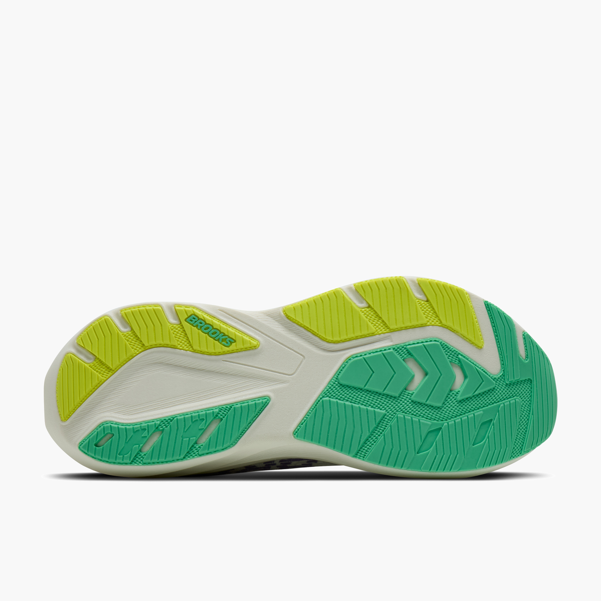 Sole angle shot of Women's Ghost Amp in Grey / Grey / Paradise Green