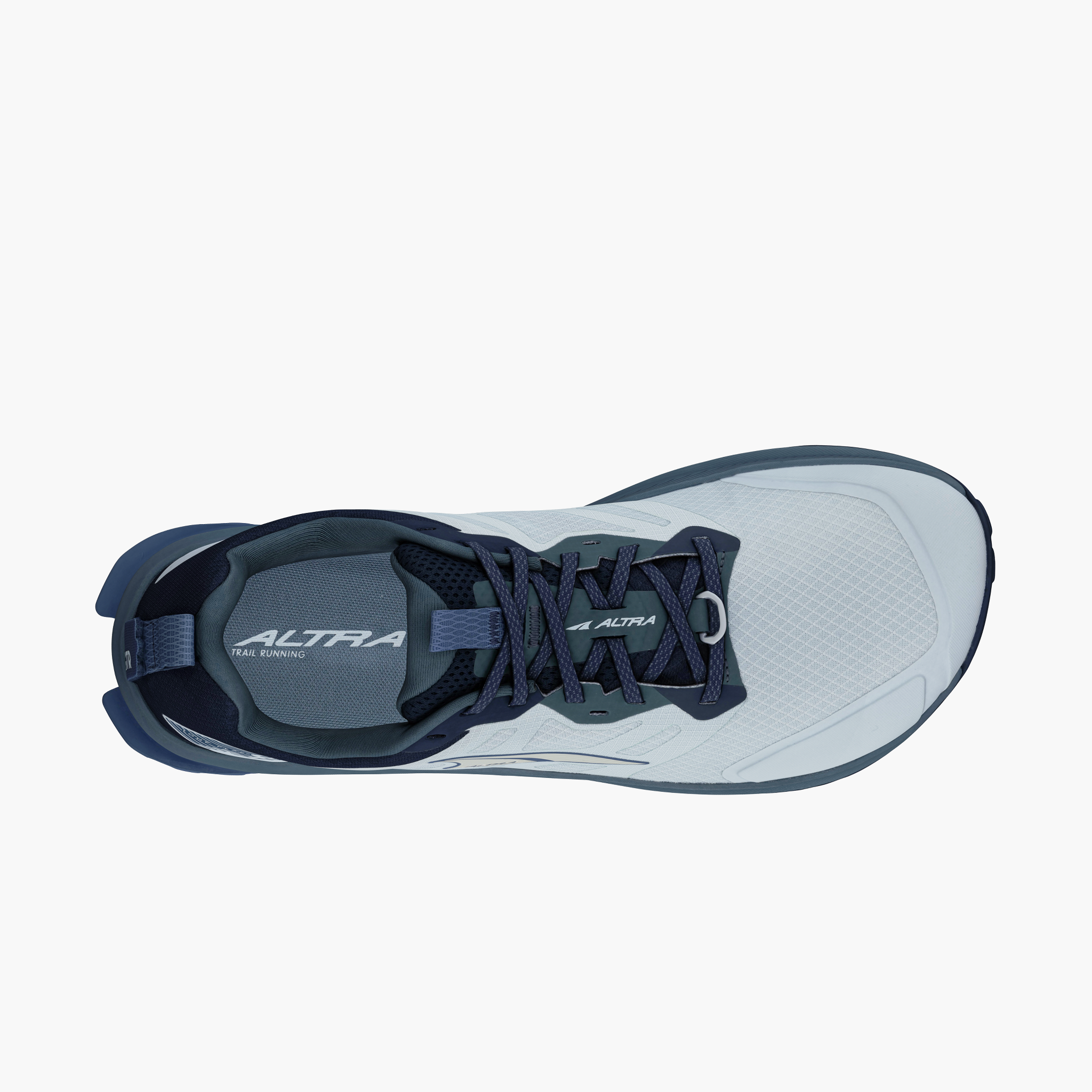 Sole angle shot of Men's Lone Peak 9 in Light Gray