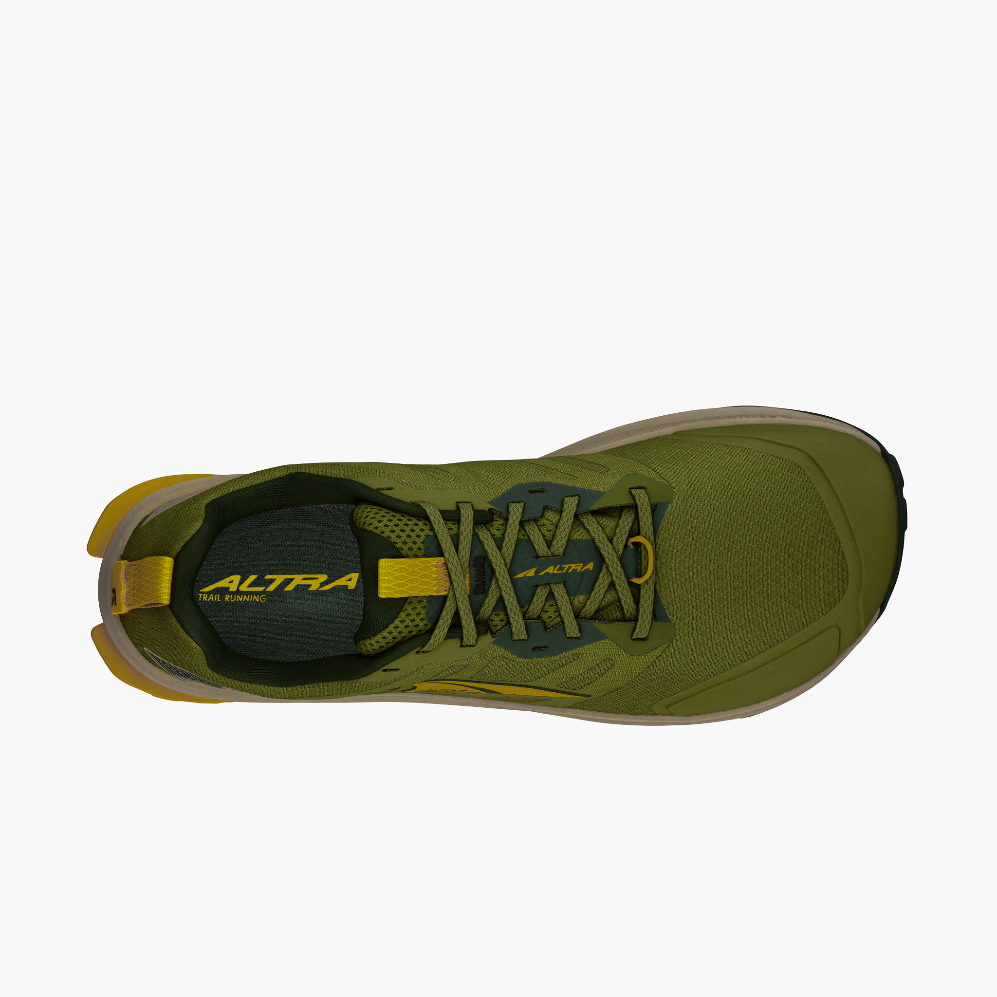 Sole angle shot of Men's Lone Peak 9 in Green