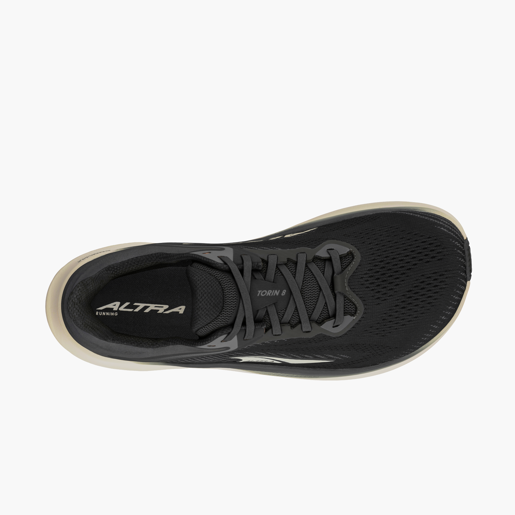 Sole angle shot of Women's Torin 8 in Black/white