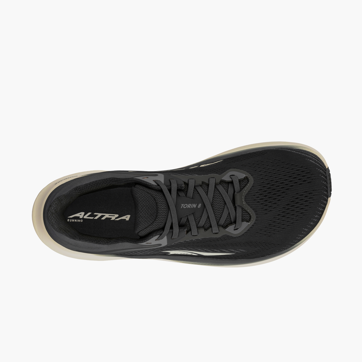 Sole angle shot of Women's Torin 8 in Black/white
