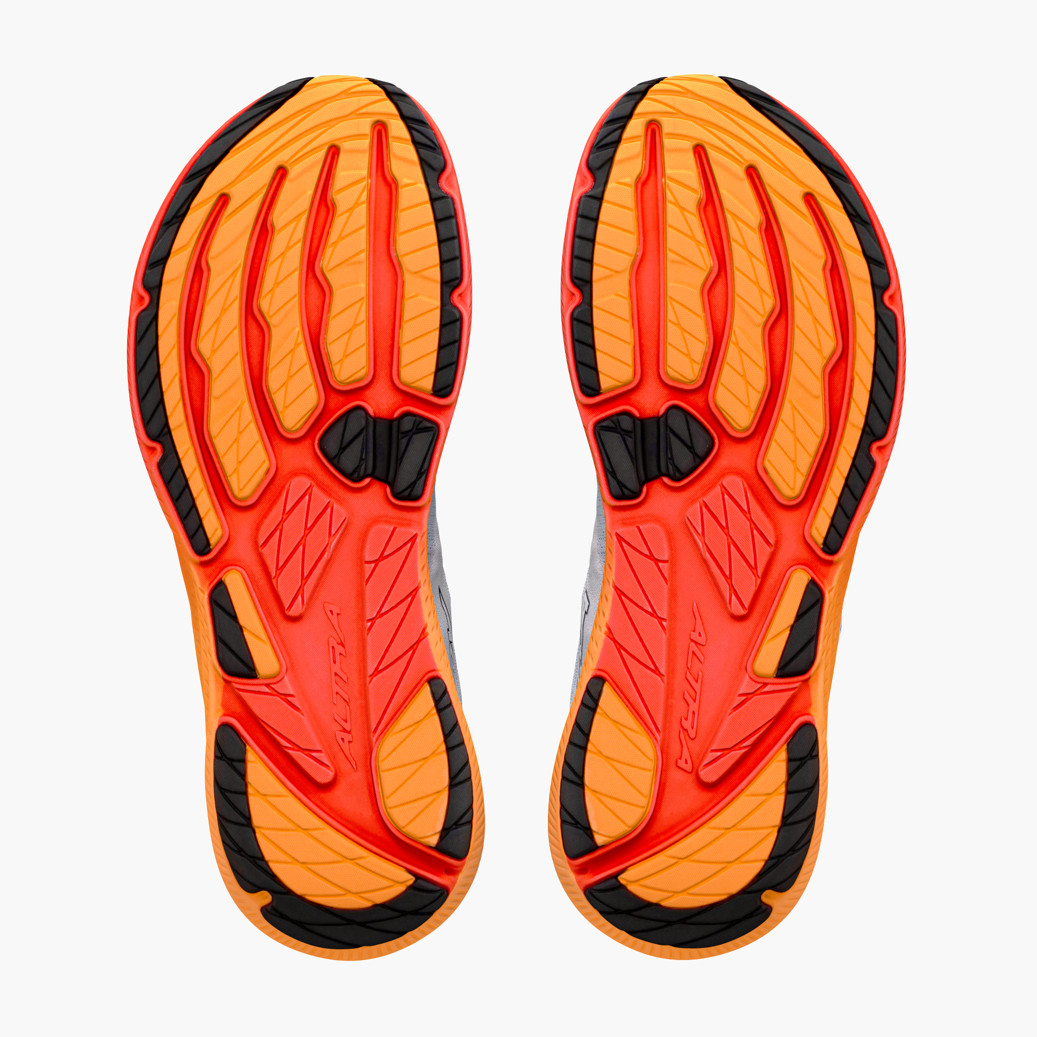 Sole angle shot of Men's Experience Flow 3 in White / Black / Orange Pop