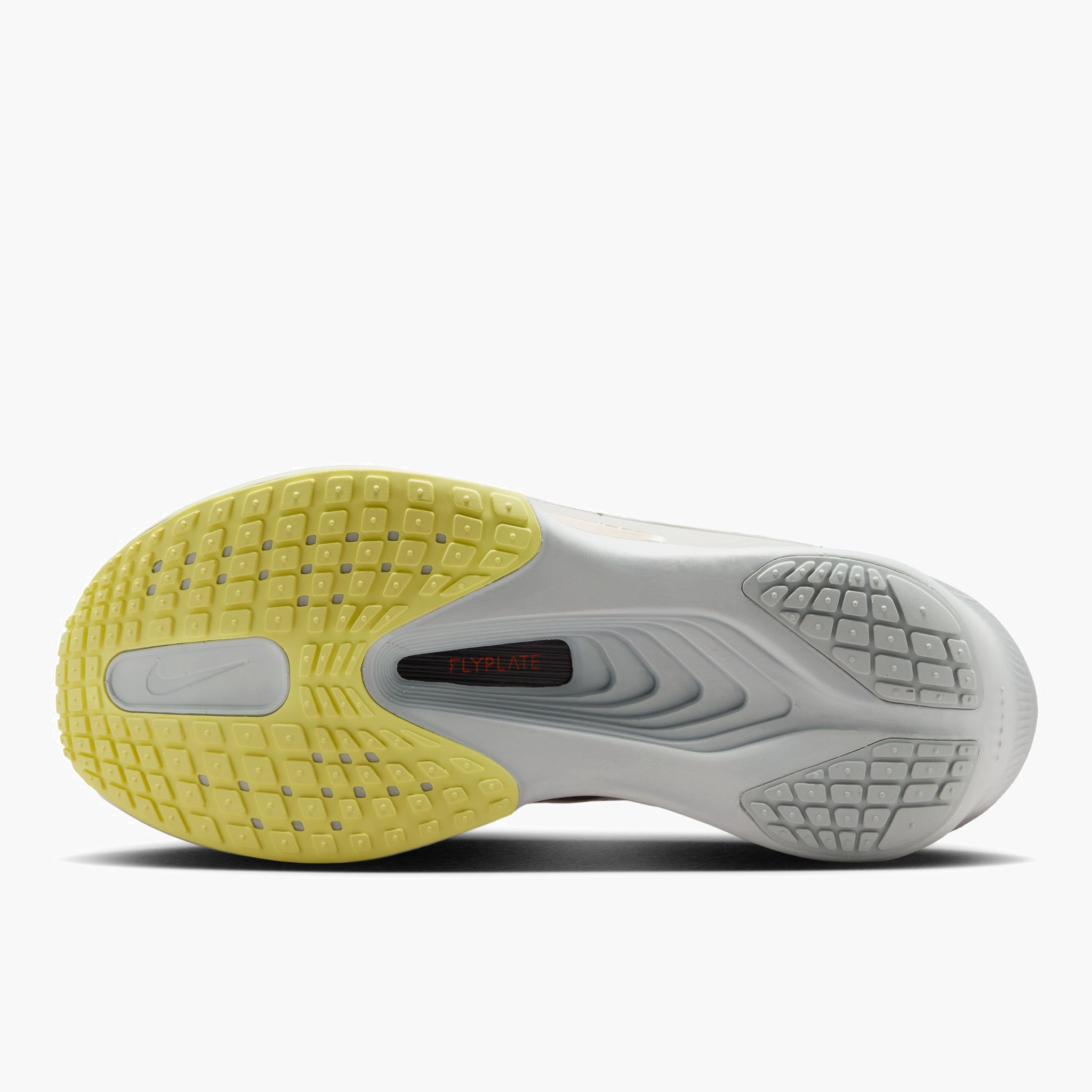 Sole angle shot of Women's Zoom Fly 6 in Bleached Lilac / Purple Dynasty-Volt Tint