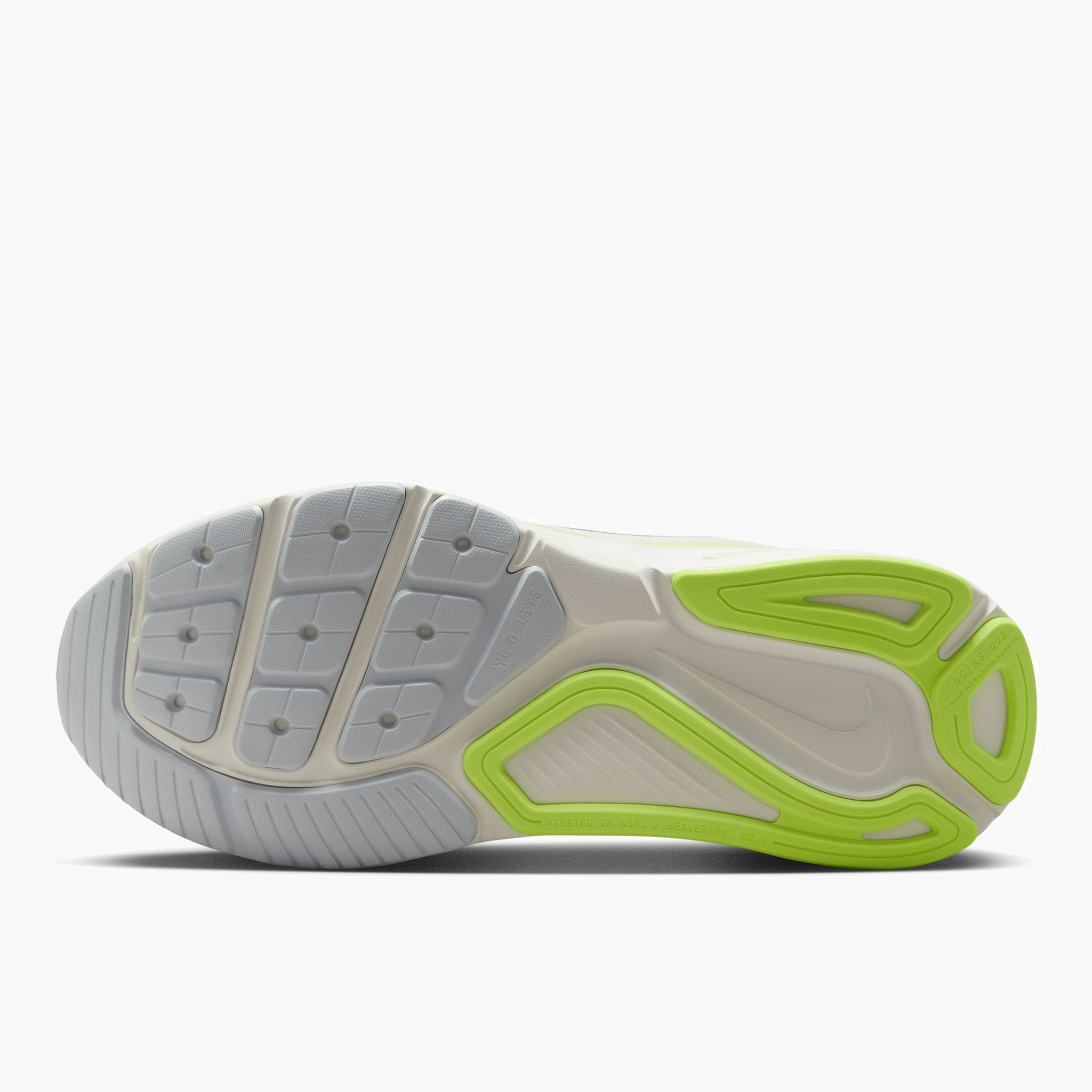 Sole angle shot of Women's Structure 26 in Summit White / Chrome-Barely Volt-Sail