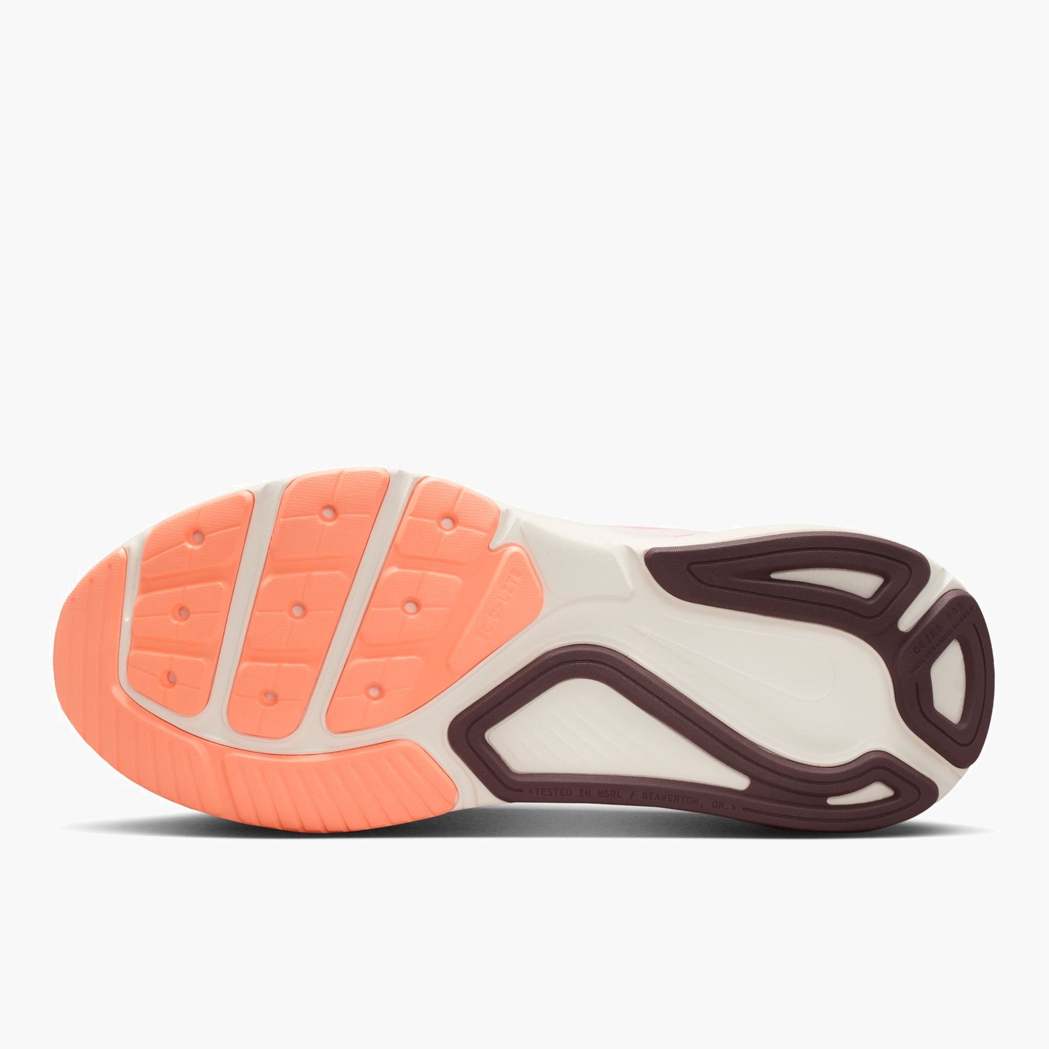 Sole angle shot of Women's Structure 26 in Chalk / Tattoo-Lt Magenta-Orange Pulse