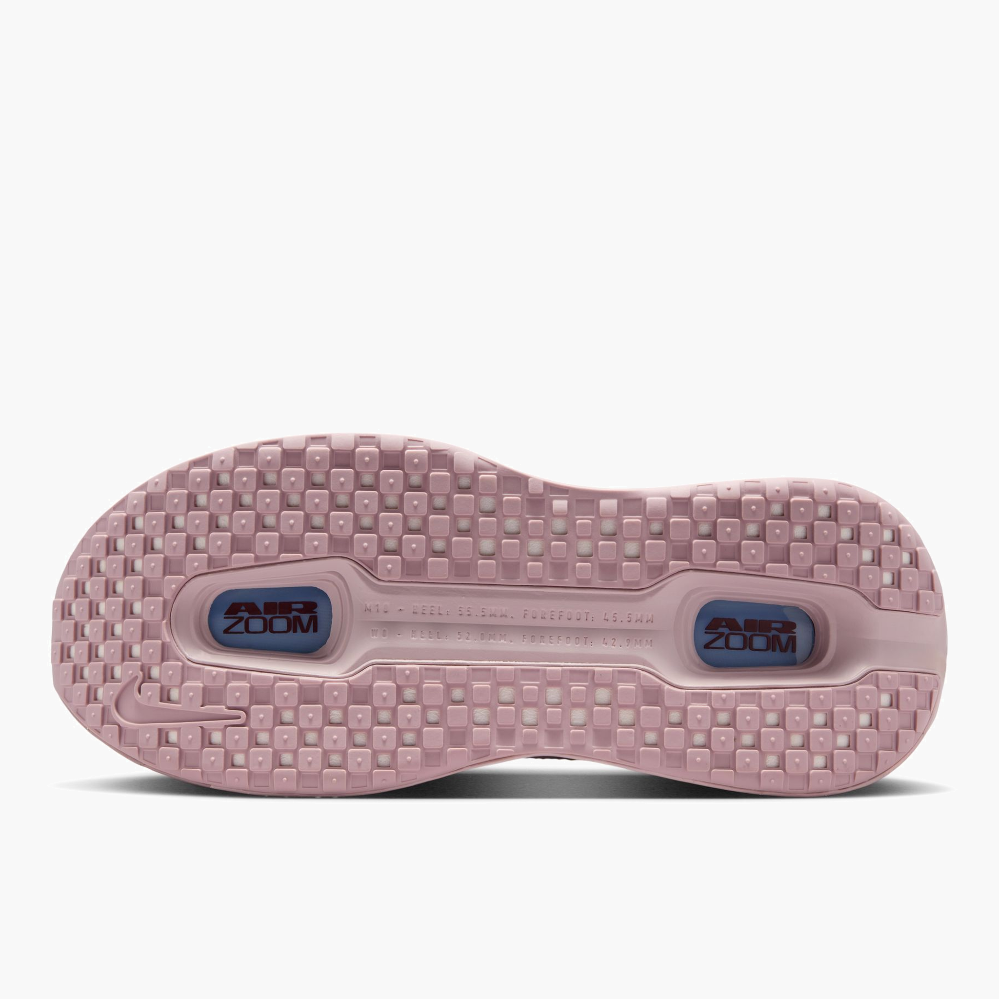 Sole angle shot of Women's Vomero Premium in Particle Rose / Burgundy Crush