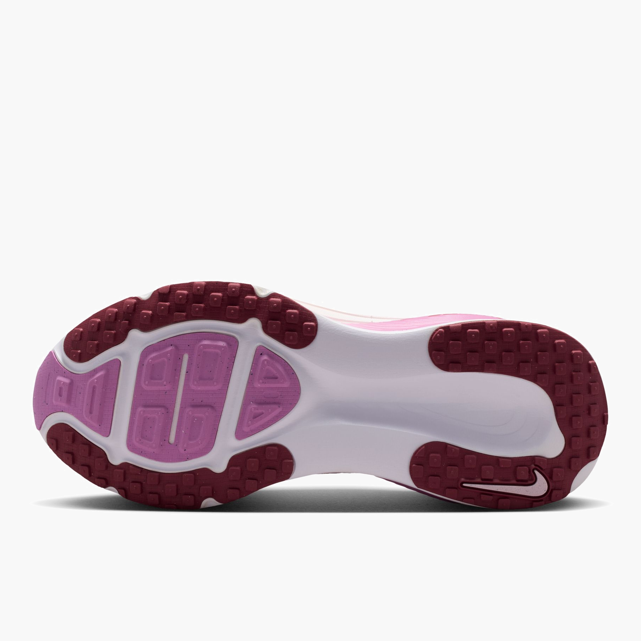 Sole angle shot of Women's Vomero 18 in Bleached Lilac / Pink Smoke-Lt Magenta