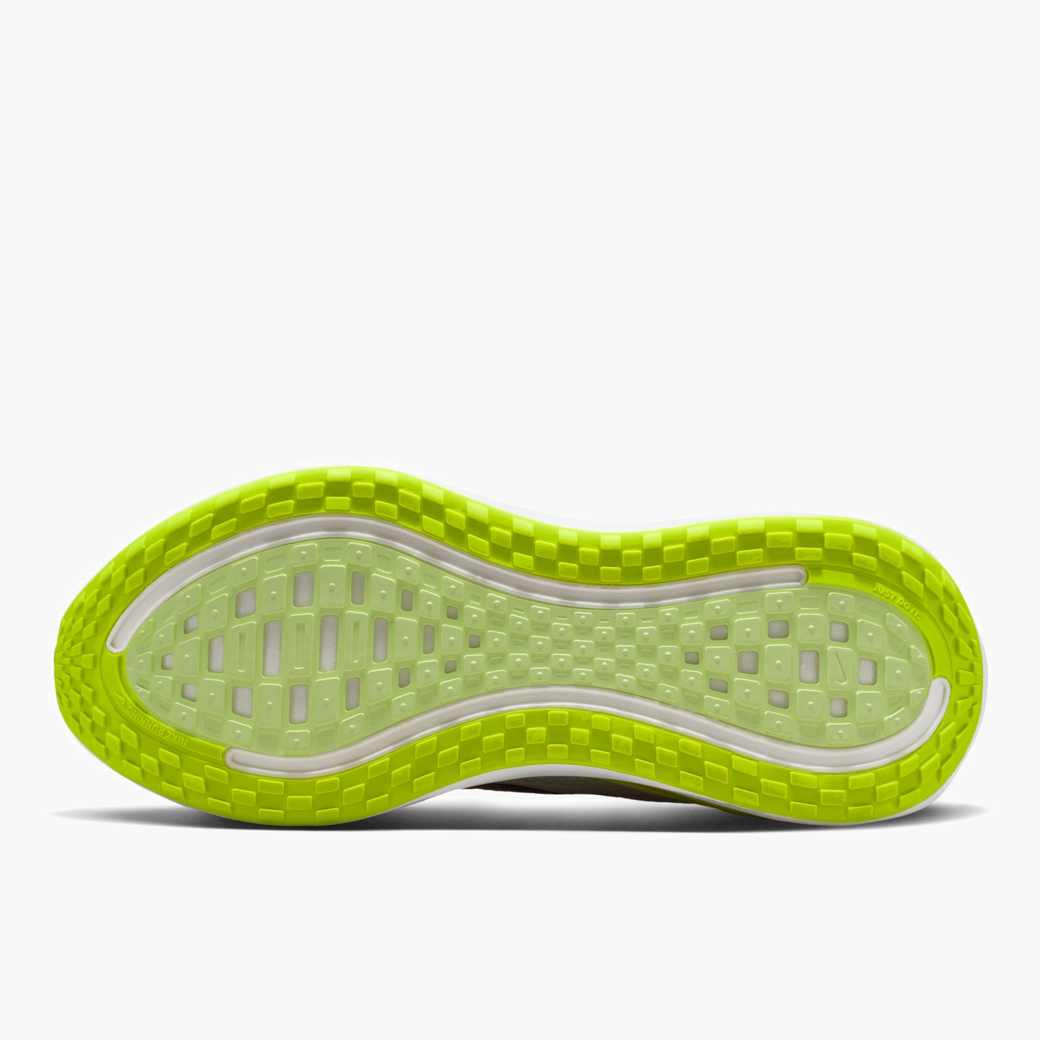 Sole angle shot of Men's Vomero Plus in White / Black-Volt-Barely Volt