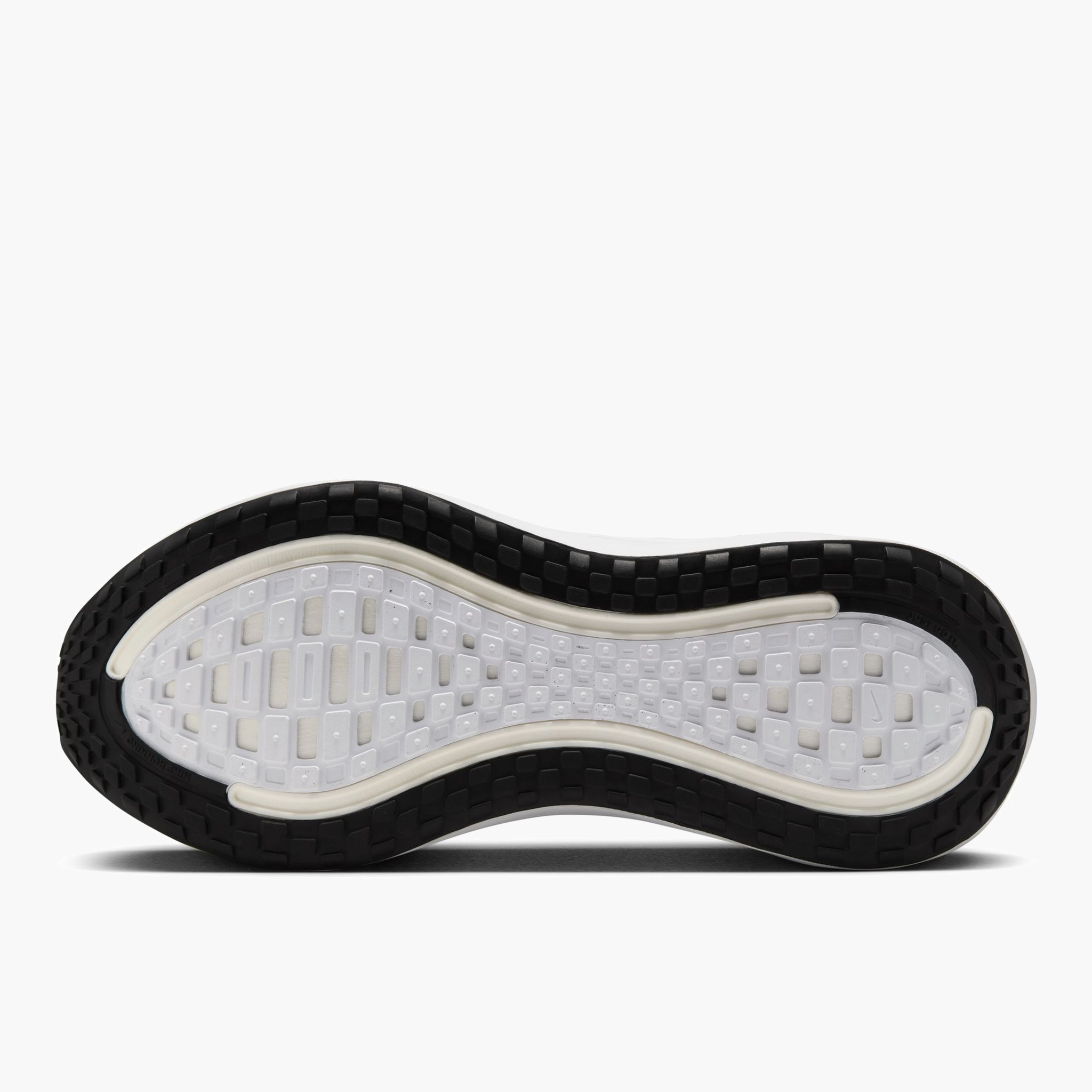 Sole angle shot of Women's Vomero Plus in Black / White-Cool Grey-Mtlc Dark Grey