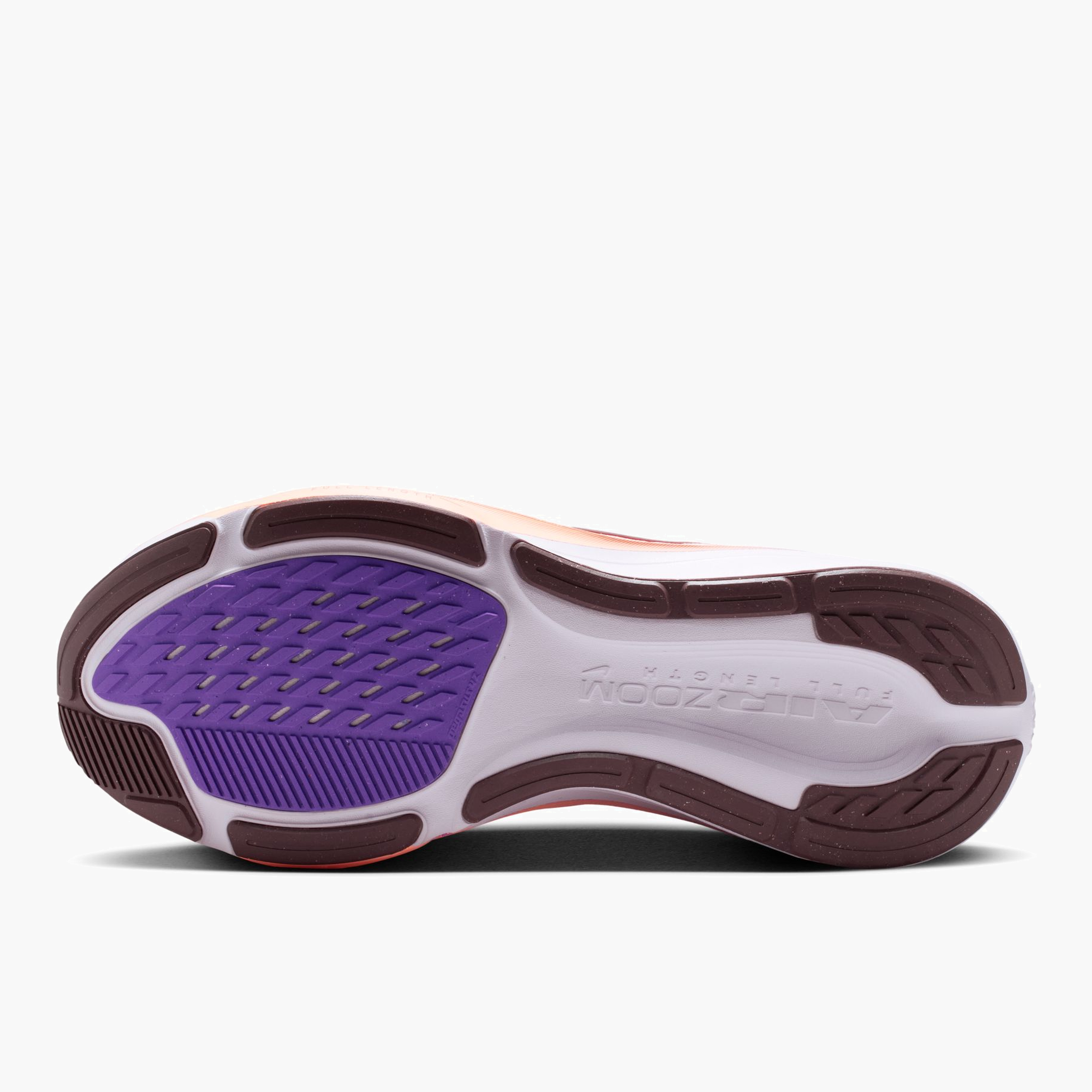 Sole angle shot of Women's Pegasus 42 in Chalk / Tattoo-Orange Pulse-Bright Violet