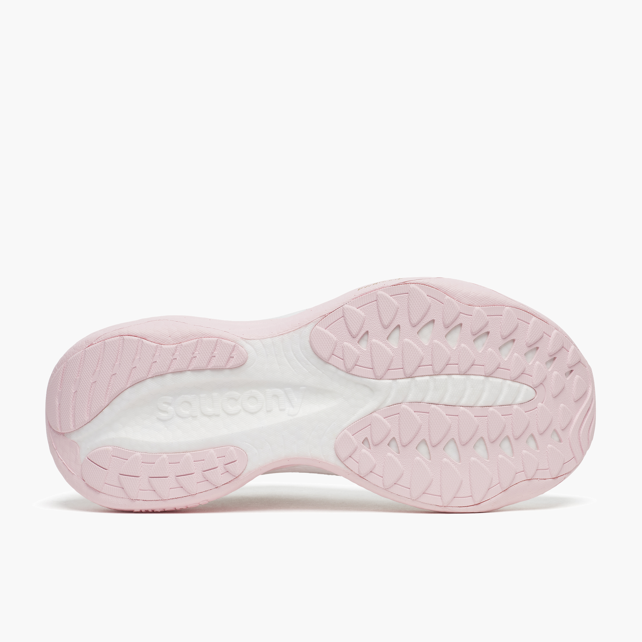 Sole angle shot of Women's Ride 19 in White / Silk