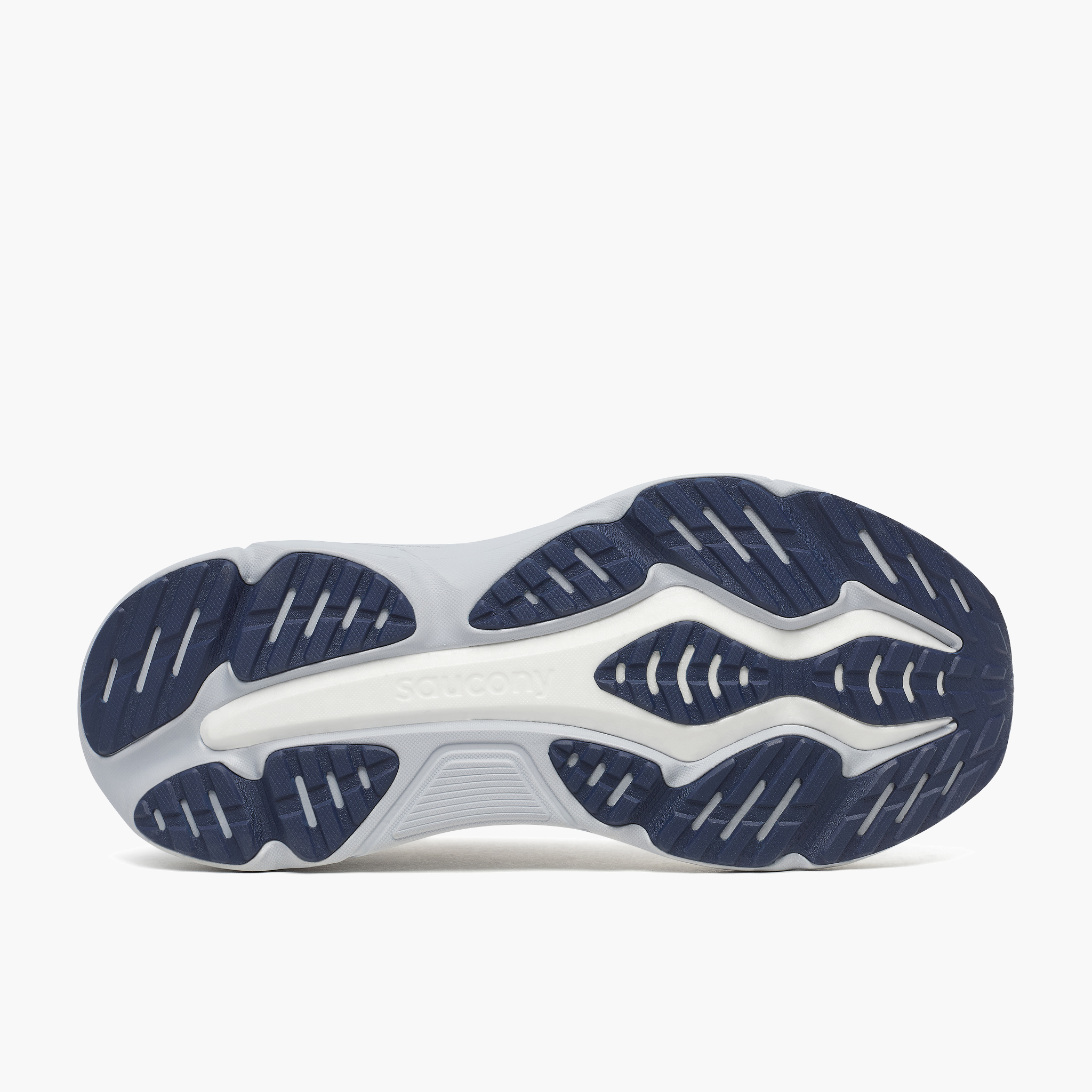 Sole angle shot of Men's Hurricane 25 in White / Navy