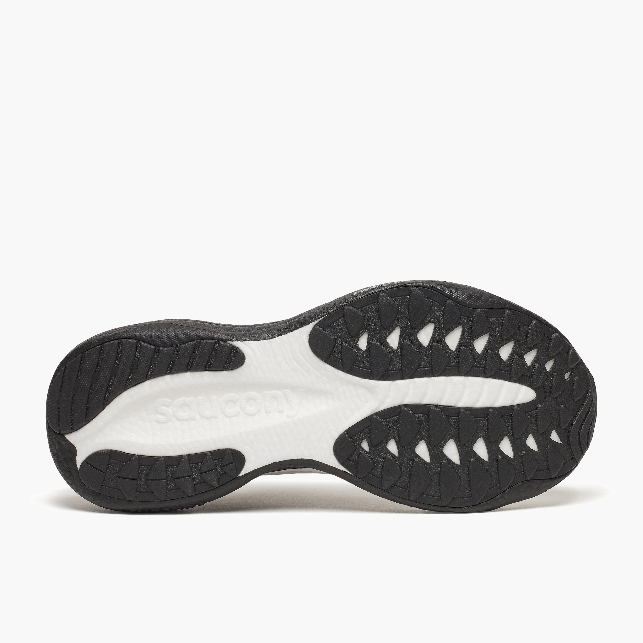 Sole angle shot of Men's Ride 19 in White / Black