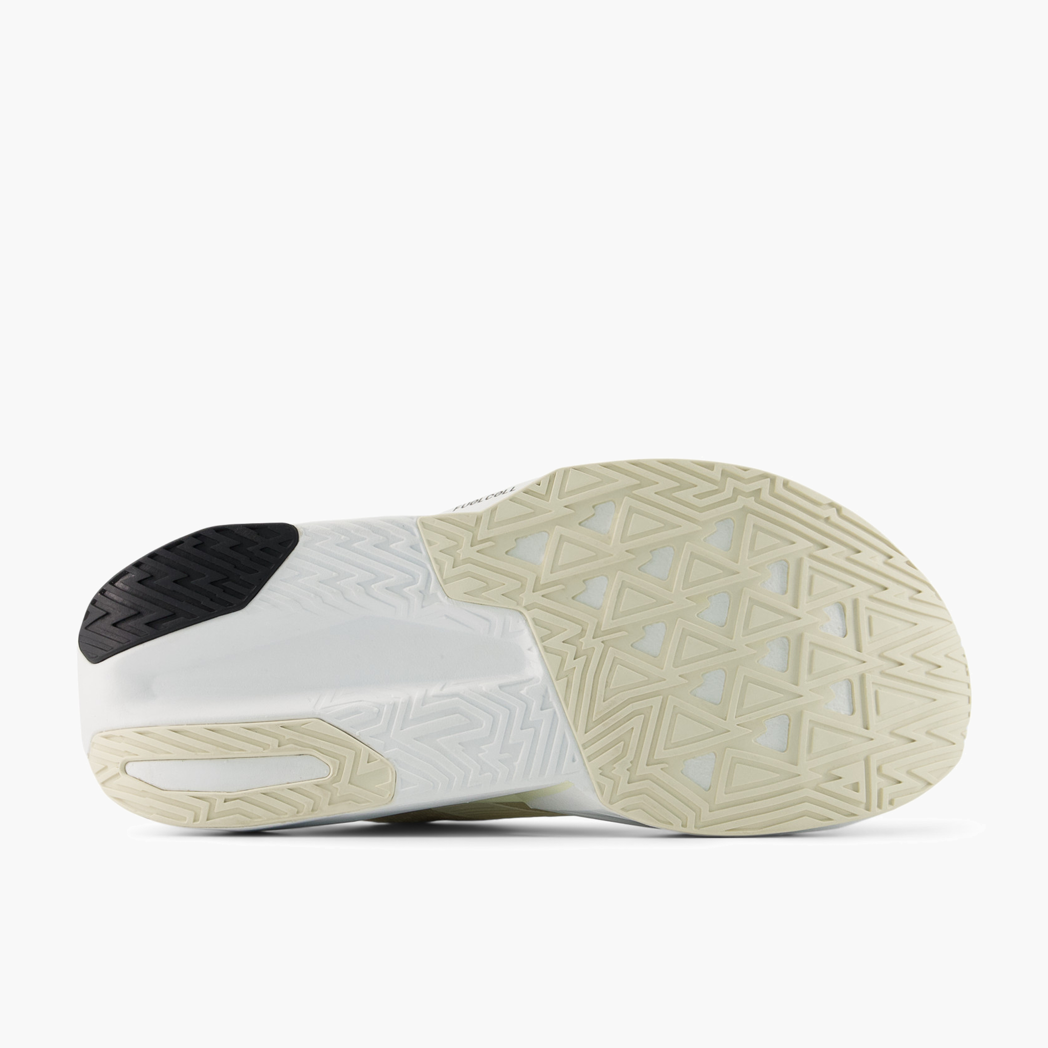 Sole angle shot of Women's FuelCell Rebel v5 in Angora / Linen
