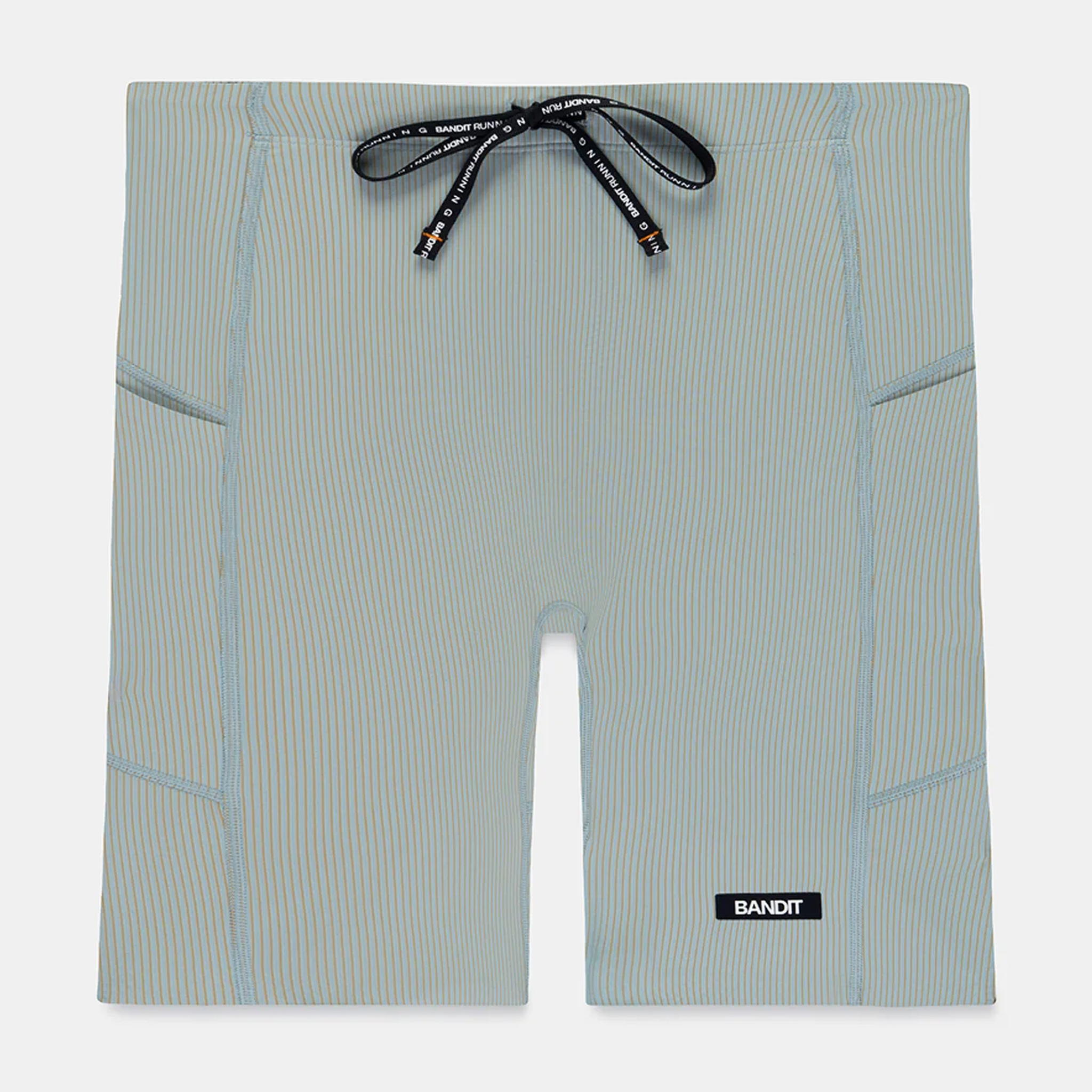 Men's Striped Cadence Half Tights — Lagoon / Copal — image 8