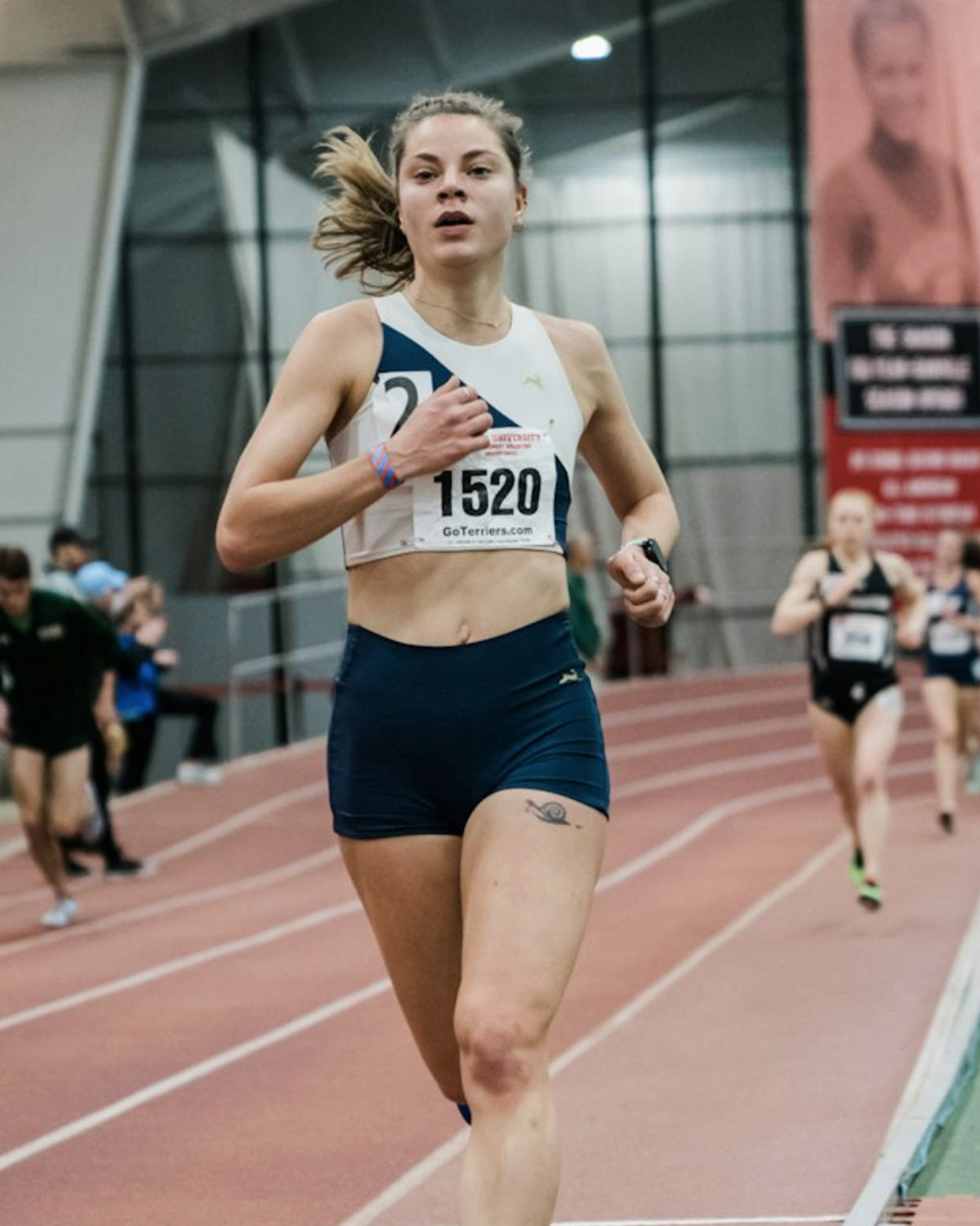Tracksmith Bell Lap Top worn on the run