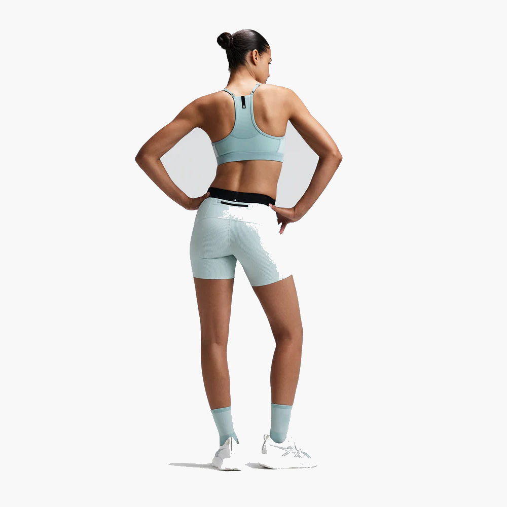 Women's Striped Cadence Strappy Run Bra — Mist / Lagoon — image 7