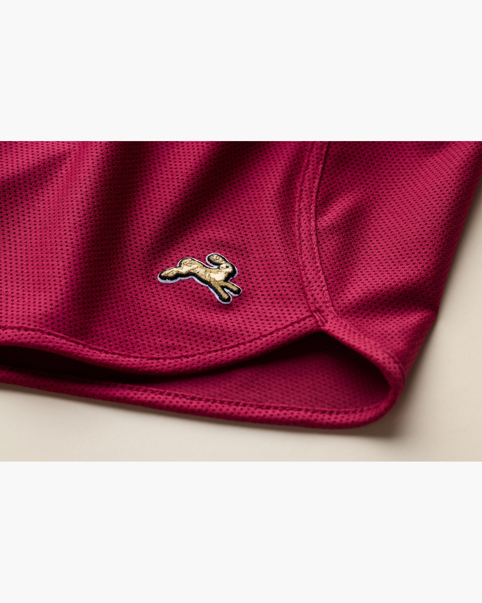 Tracksmith Van Cortlandt Shorts mesh fabric detail