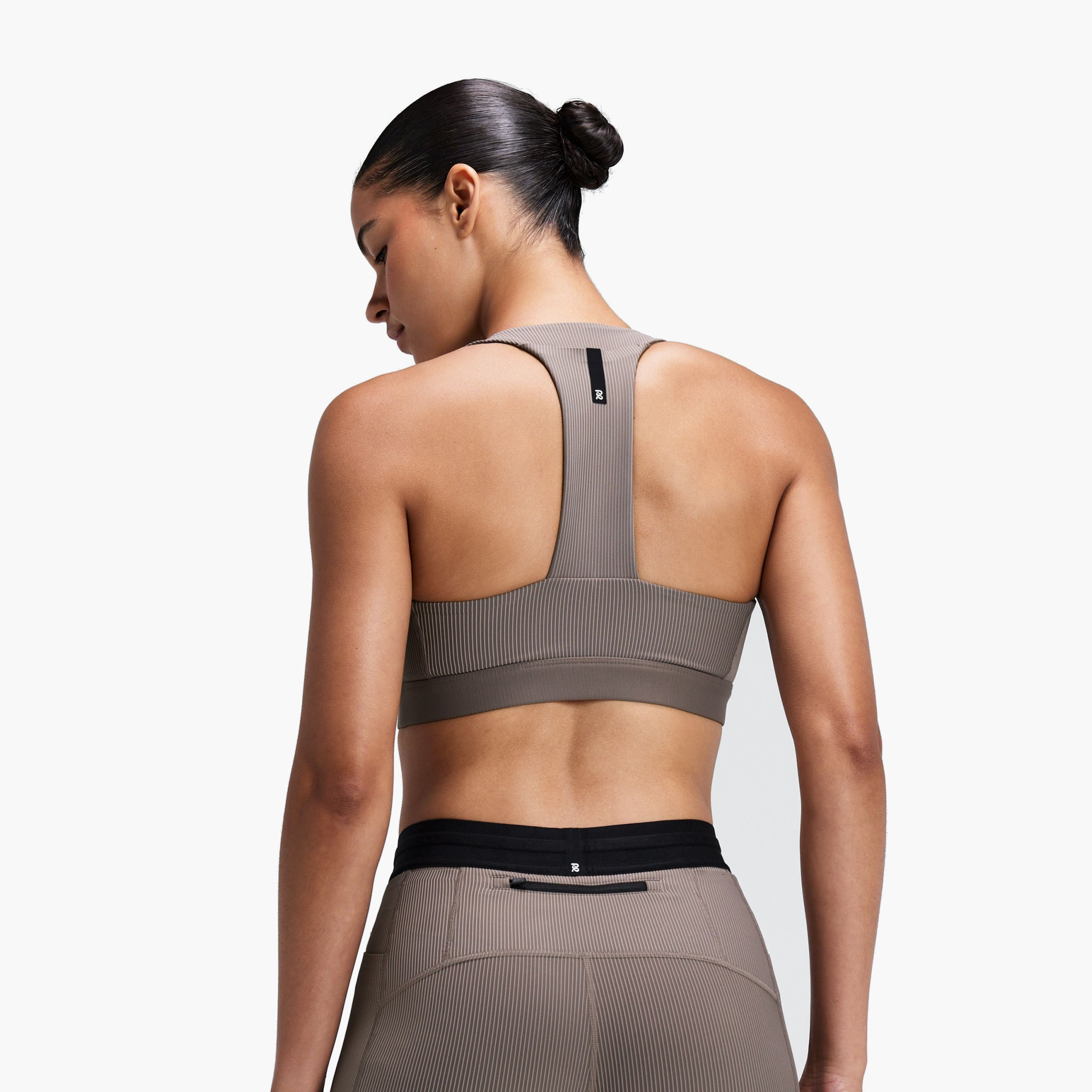 Women's Striped Cadence Scoop Neck T-Back Run Bra