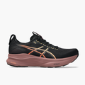 Lateral angle shot of Women's Gel-Kayano 32 in Black / Dark Currant