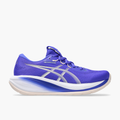 Lateral angle shot of Women's Gel-Cumulus 28 in Cobalt Burst / Ivory