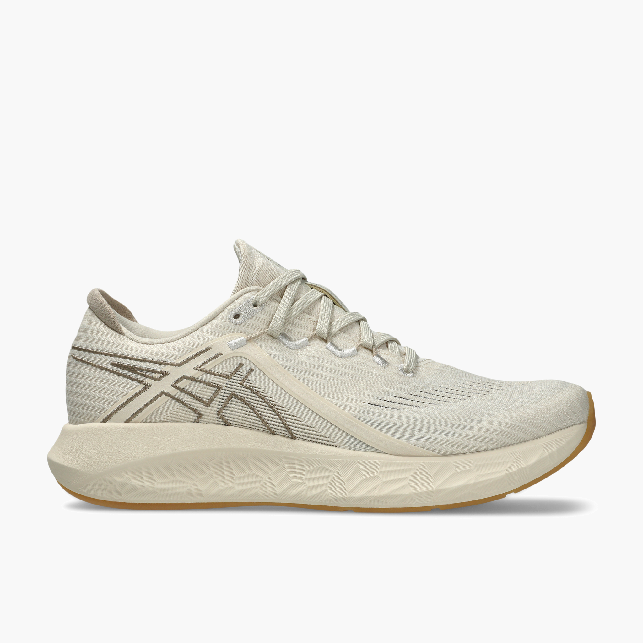 Lateral angle shot of Women's Bloomstride in Oatmeal / Greige