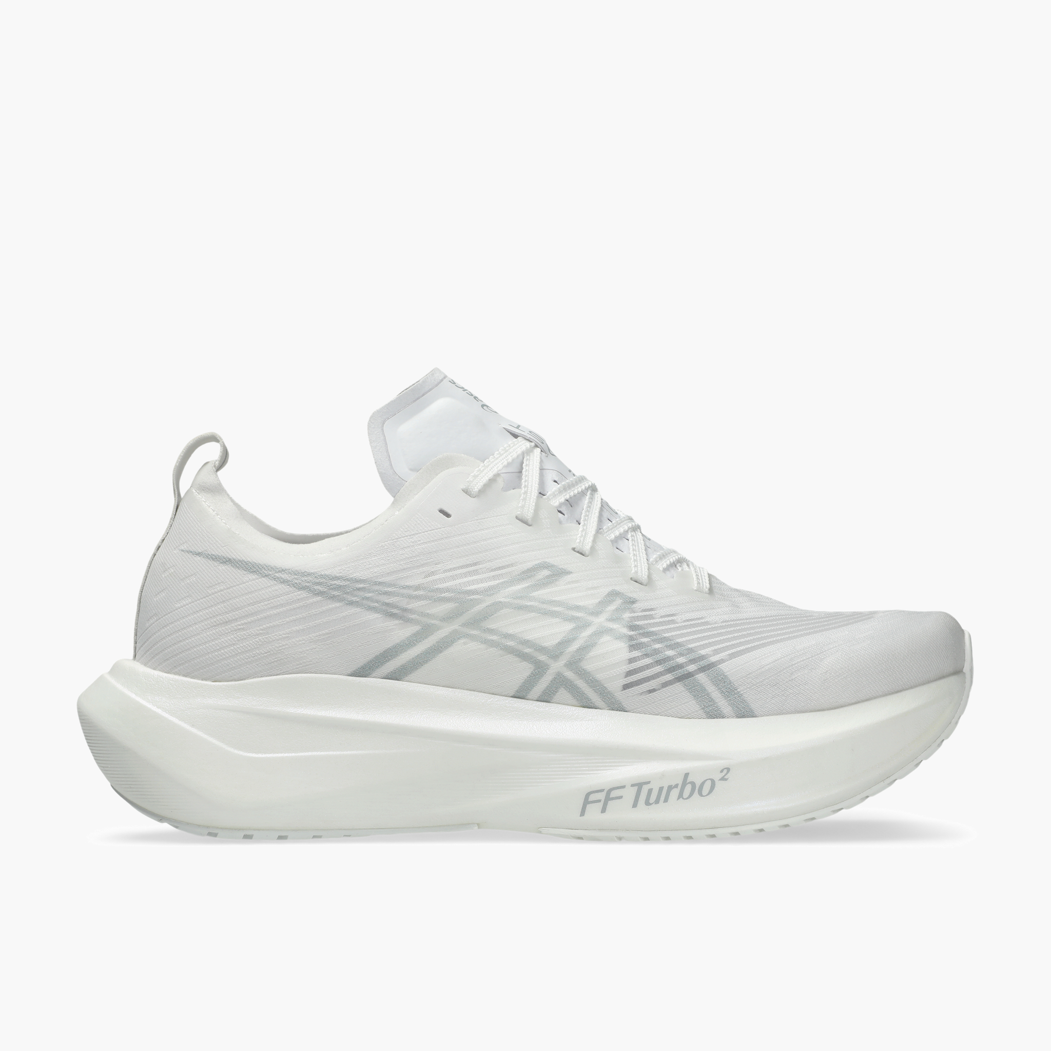 Lateral angle shot of All Gender Megablast in White / Piedmont Grey