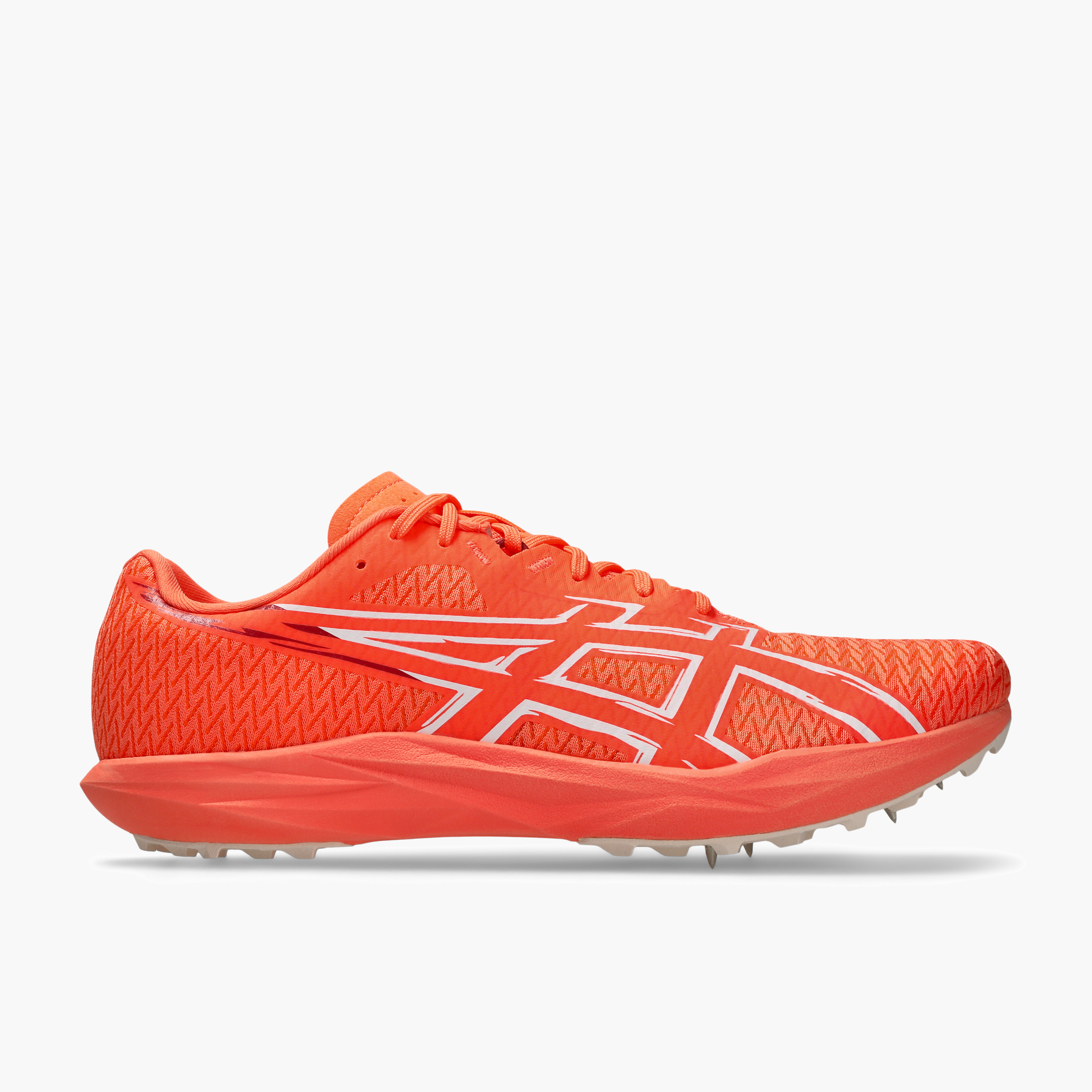 Lateral angle shot of All Gender Sonicracer XC in Vivid Coral / White