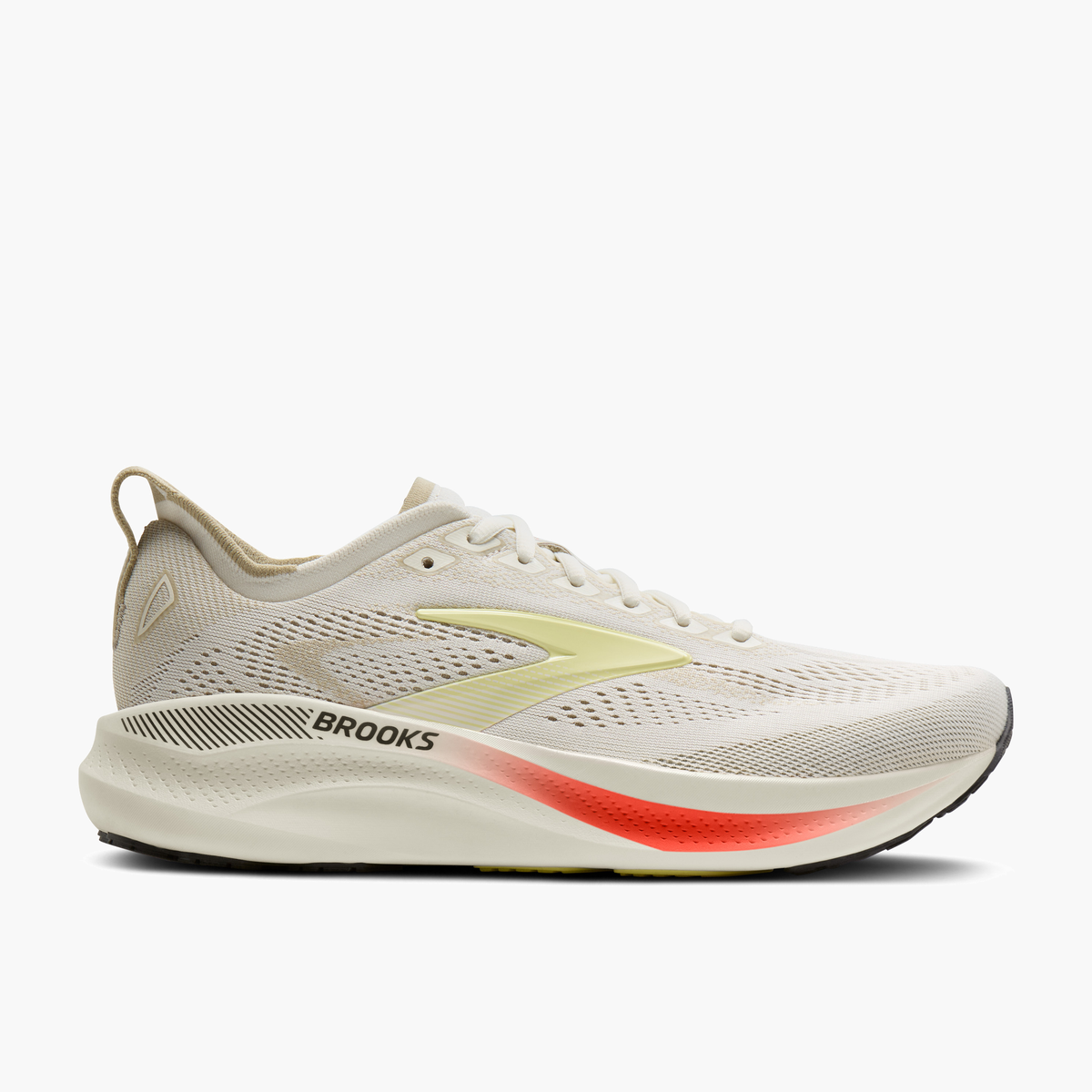 Lateral angle shot of Men's Adrenaline GTS 26 in Tofu / Lemonade / FieryCoral
