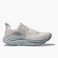 Lateral angle shot of Women's Clifton 10 in Grout  /  Mineral Blue