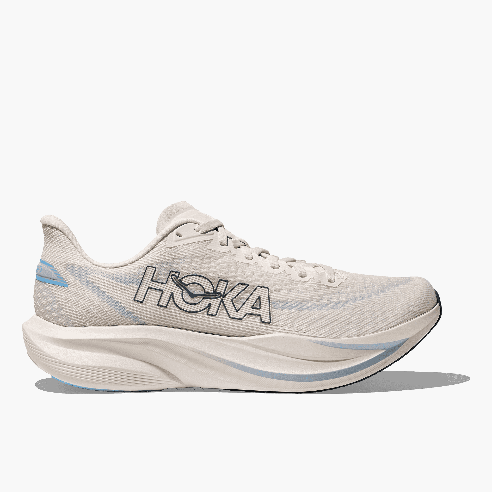 Lateral angle shot of Men's Mach 7 in Alabaster  /  Soaring Blue