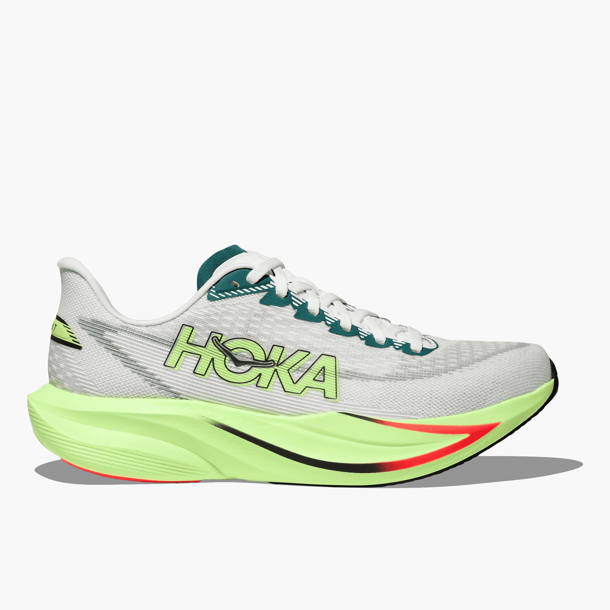 Lateral angle shot of Men's Mach 7 in Frost  /  Neon Yuzu