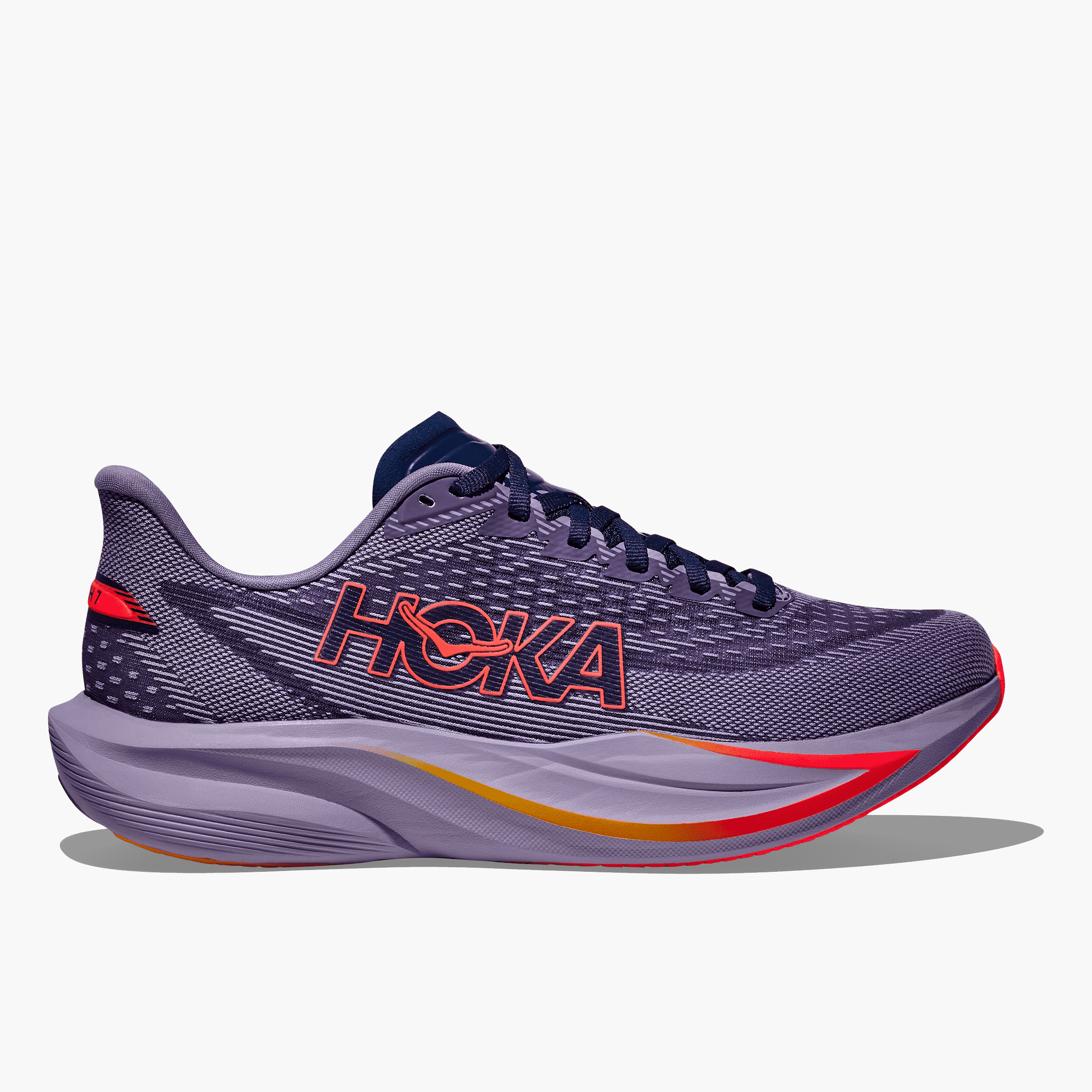 Lateral angle shot of Women's Mach 7 in Berry Jam  /  Berry Patch