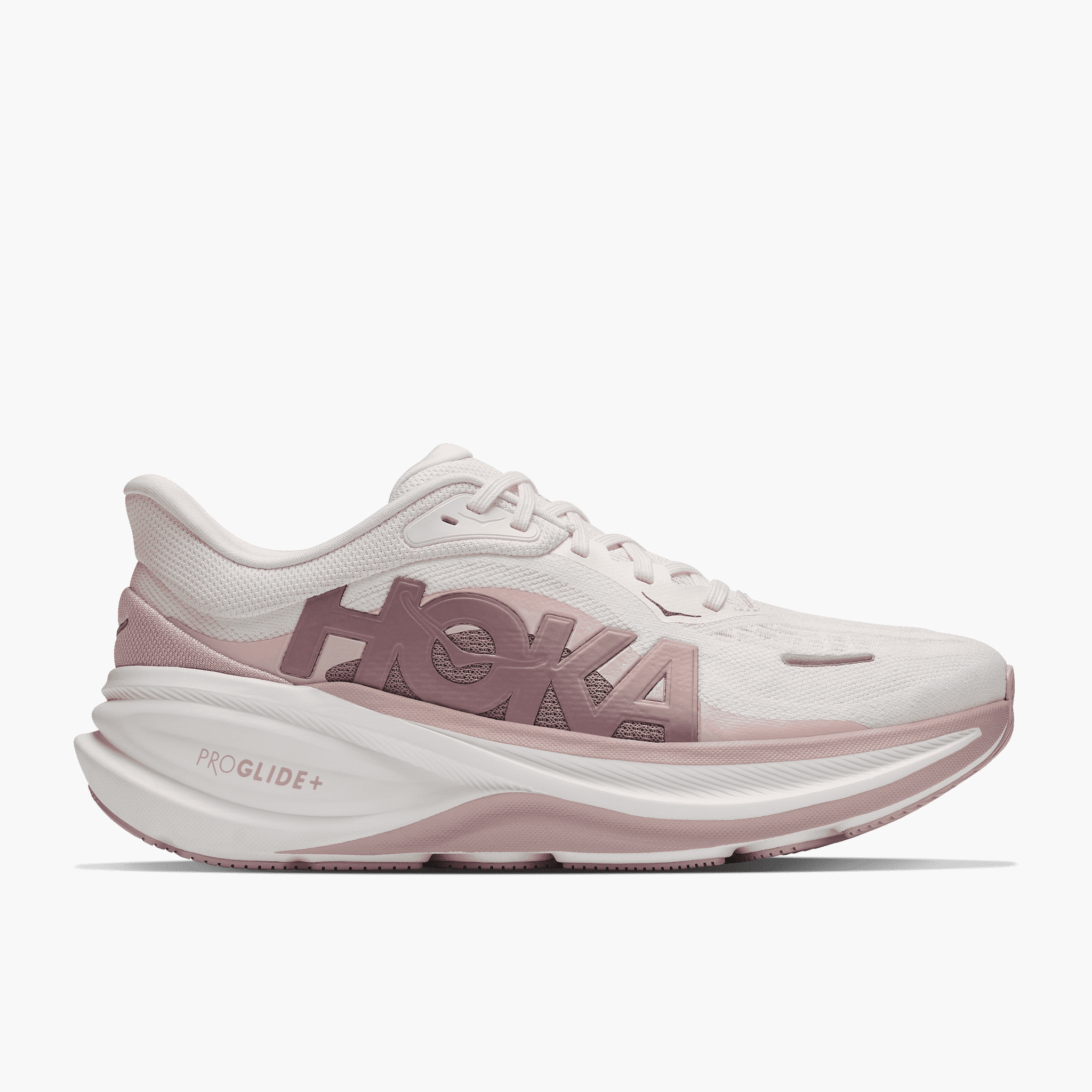 Lateral angle shot of Women's Clifton Pro in Alabaster  /  Pink Opal