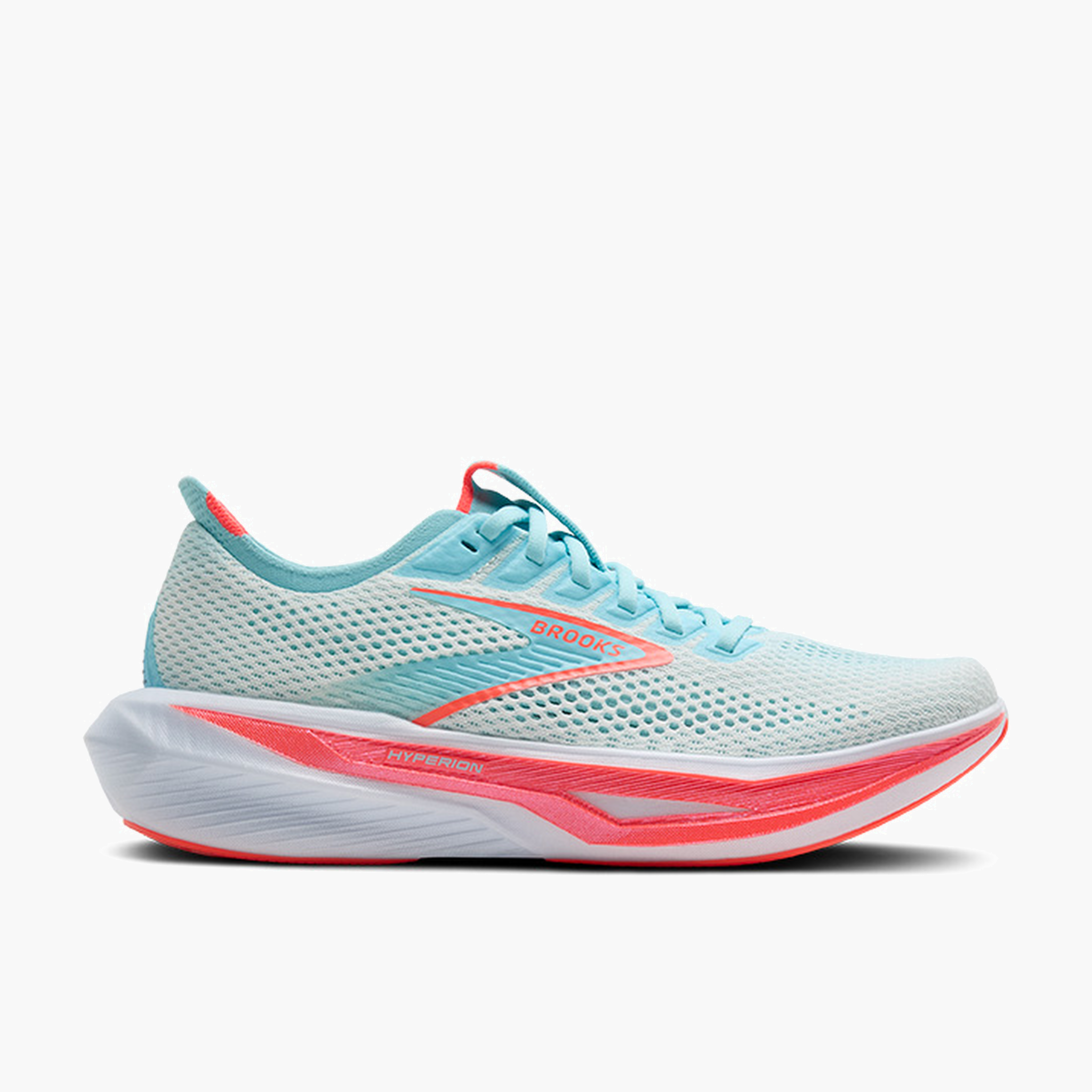 Lateral angle shot of Women's Hyperion 3 in White / Pink Clay / Atomizer