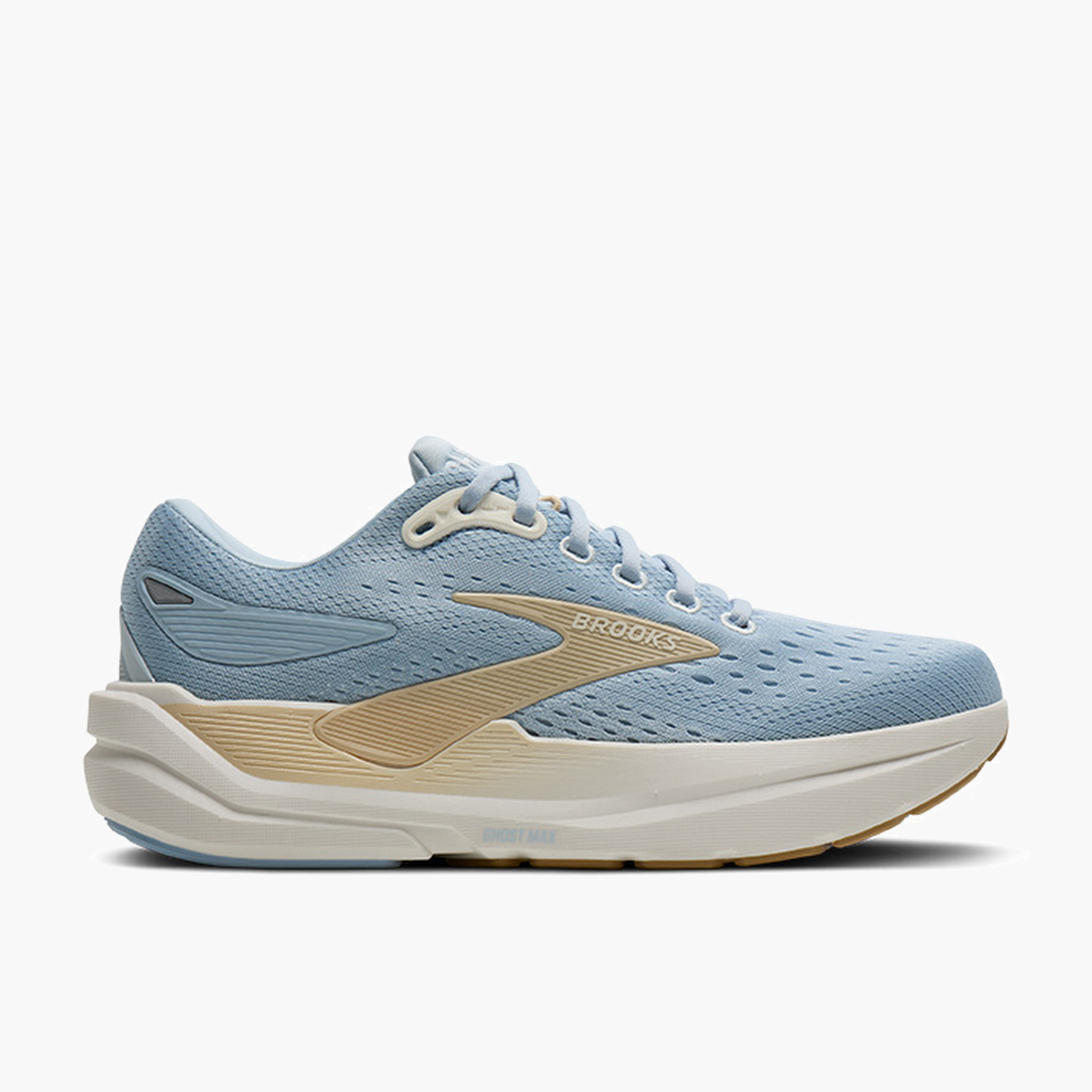 Lateral angle shot of Women's Ghost Max 3 in Skyway / Coconut / Sand
