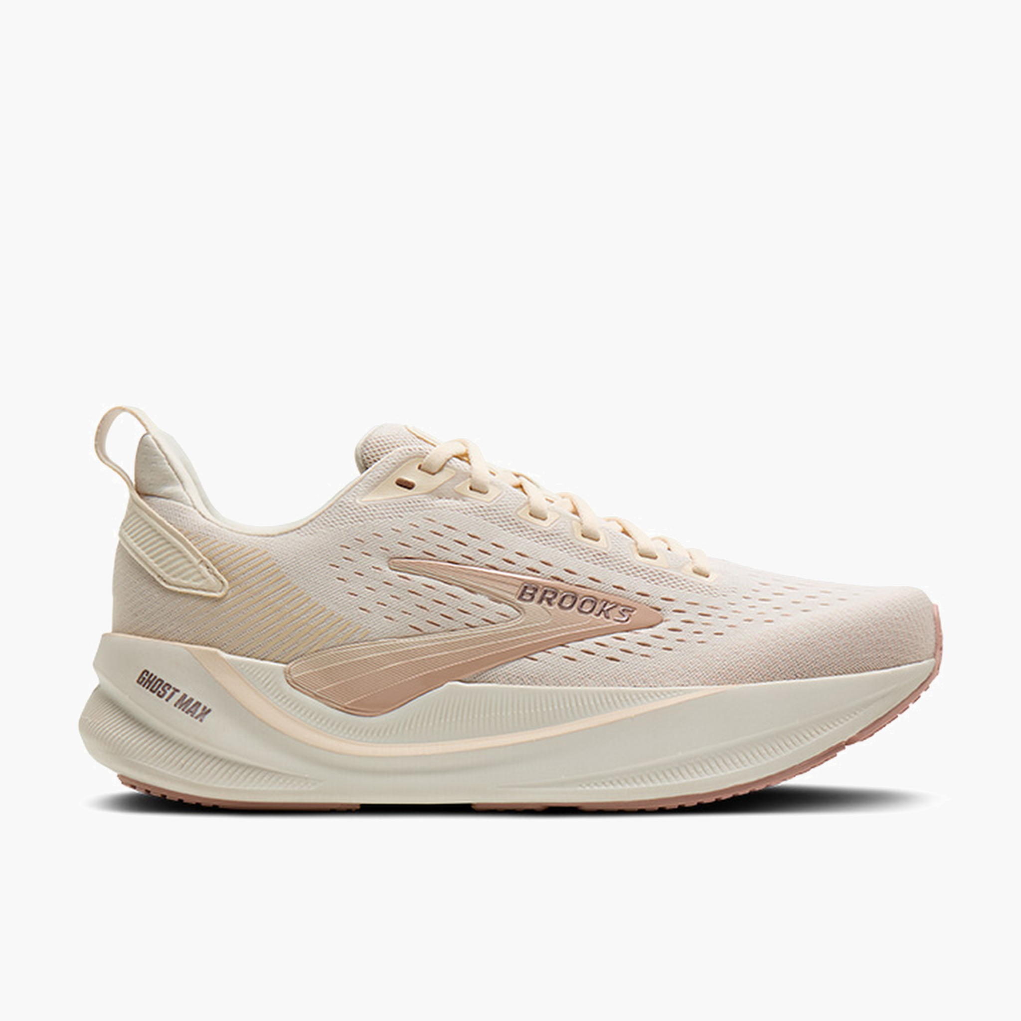 Lateral angle shot of Women's Ghost Max 4 in Arctic Wolf / Rose / Coconut
