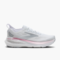 Lateral angle shot of Women's Glycerin GTS 23 in White / Harbor Mist / Metallic